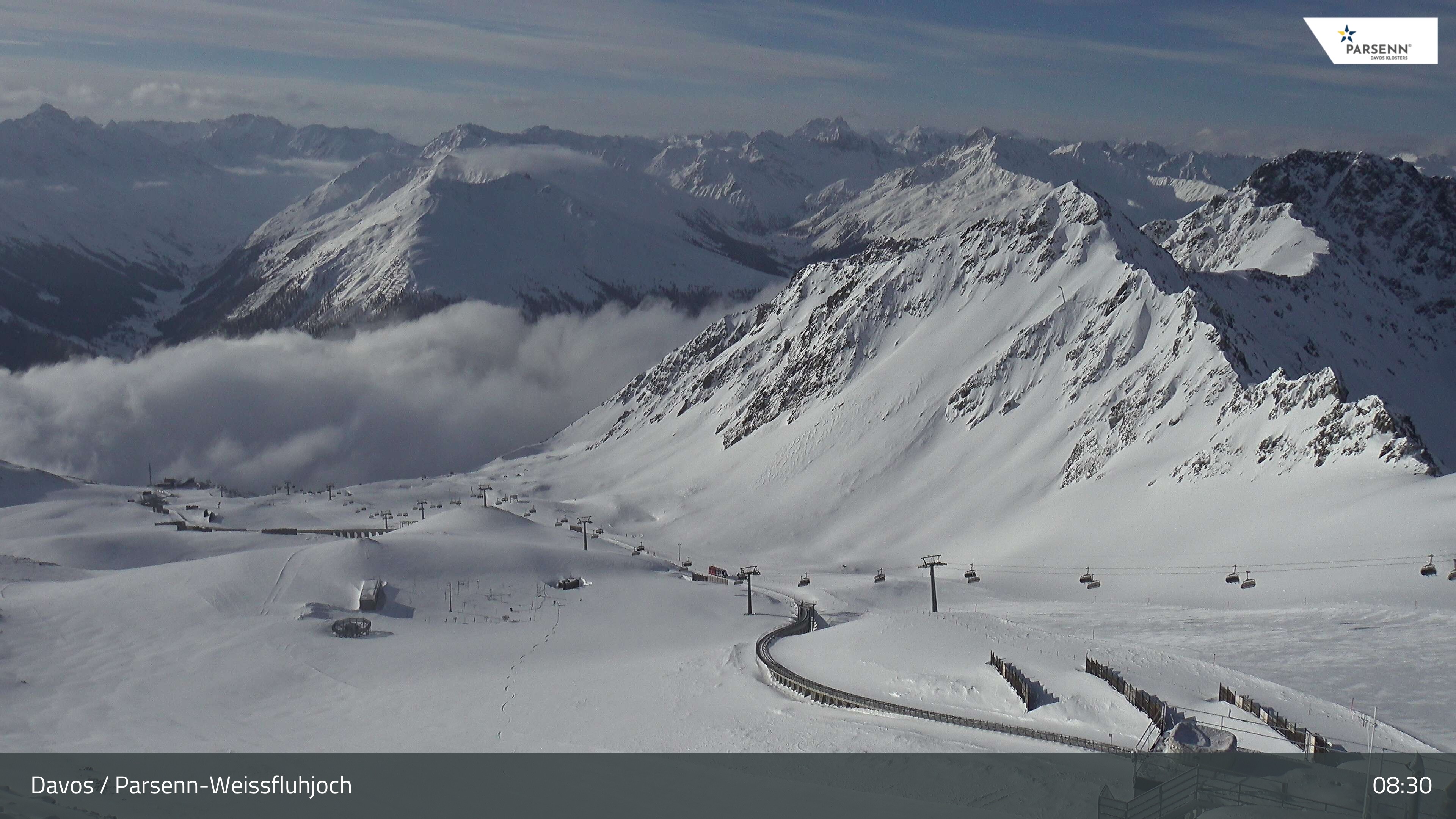 Archiv Foto Webcam Davos Klosters: Parsenn Weissfluhjoch
