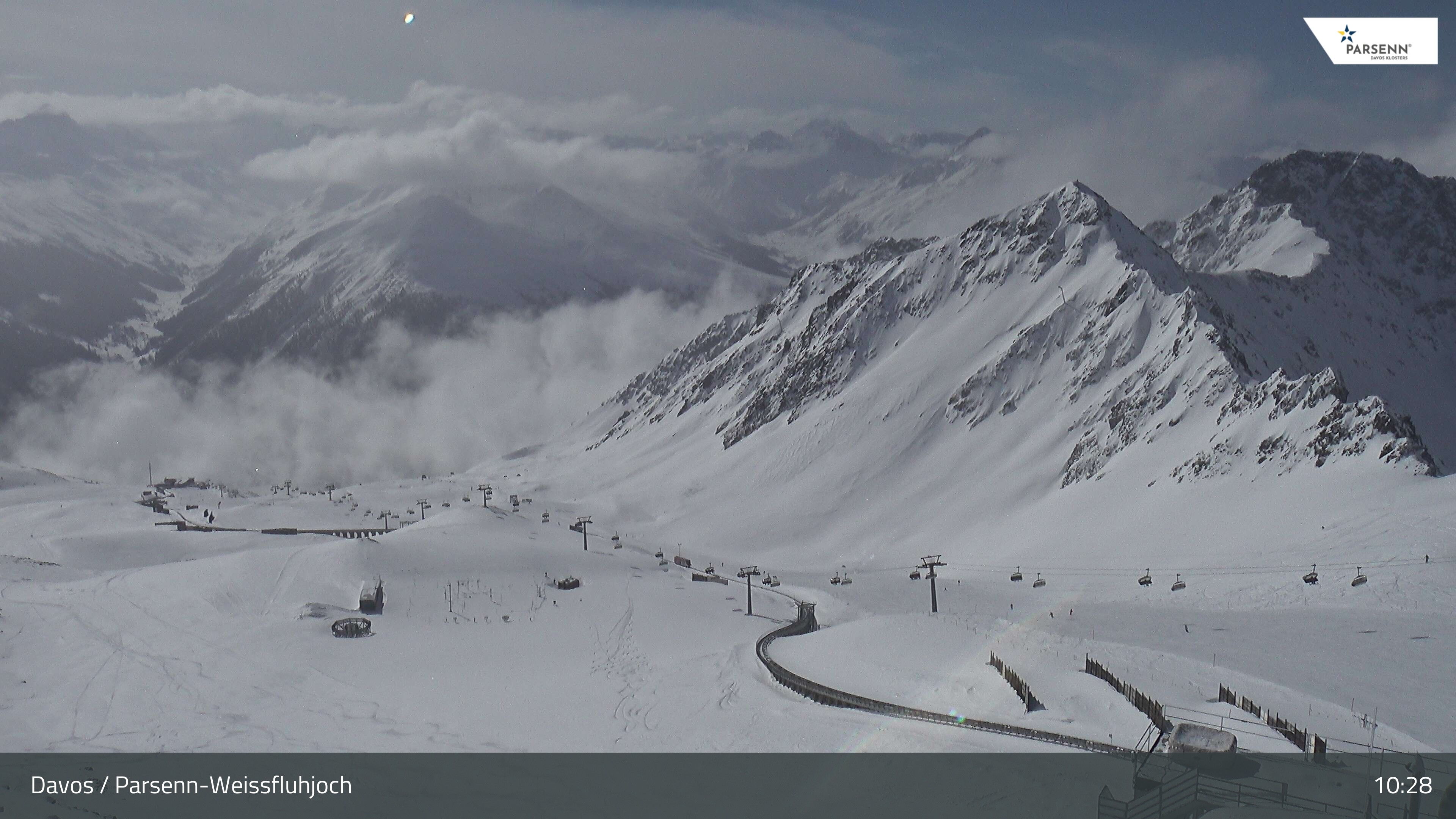 Archiv Foto Webcam Davos Klosters: Parsenn Weissfluhjoch