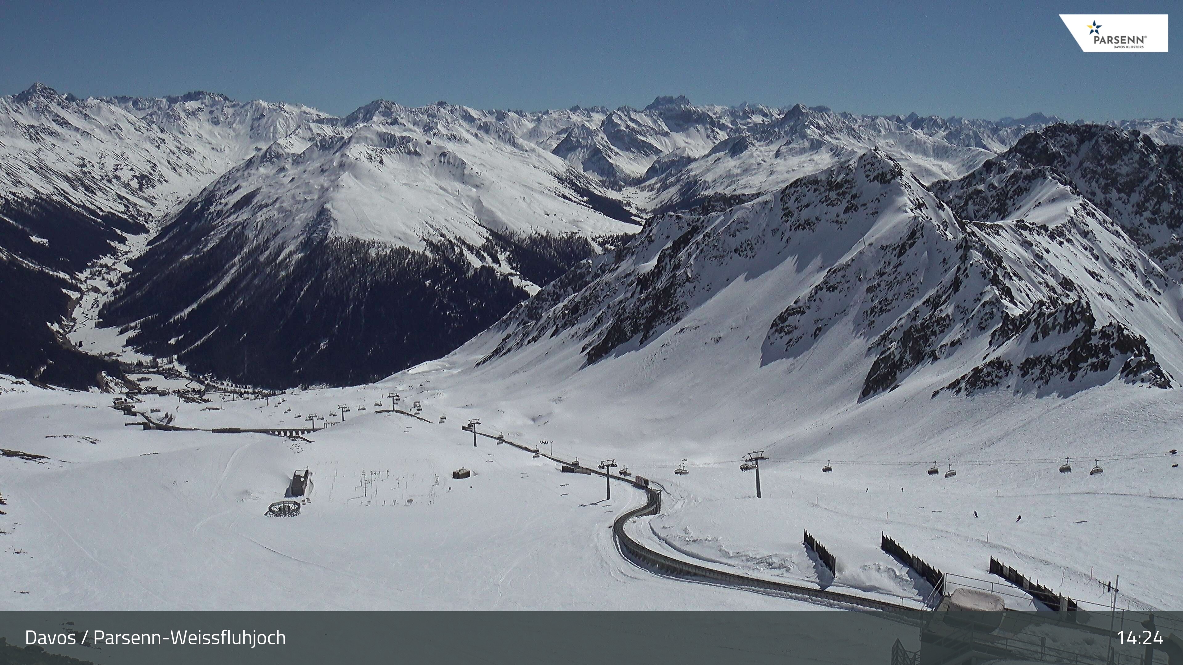 Archived image Webcam Parsenn: Blickrichtung Dorftäli