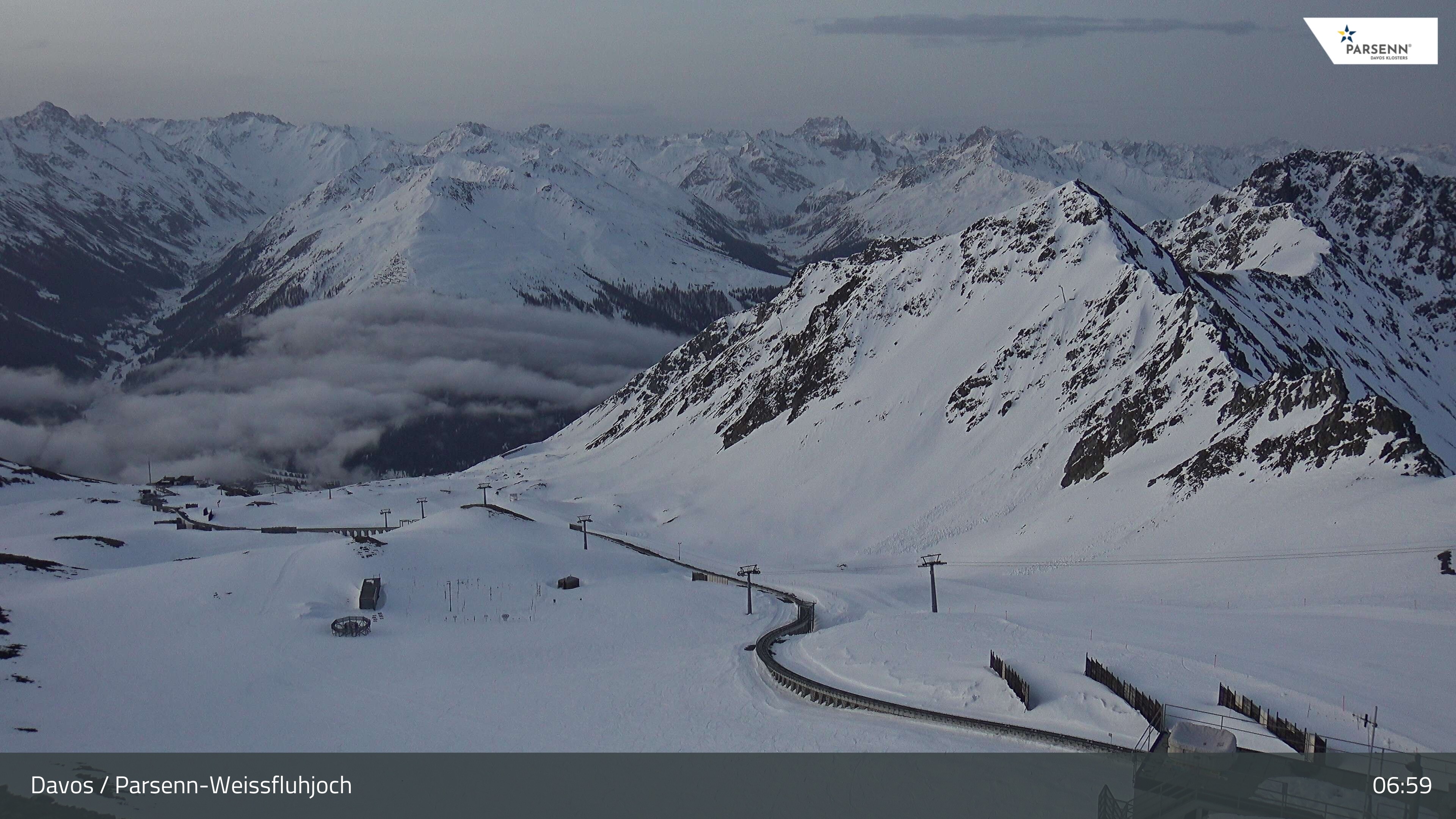 Archived image Webcam Parsenn: Blickrichtung Dorftäli