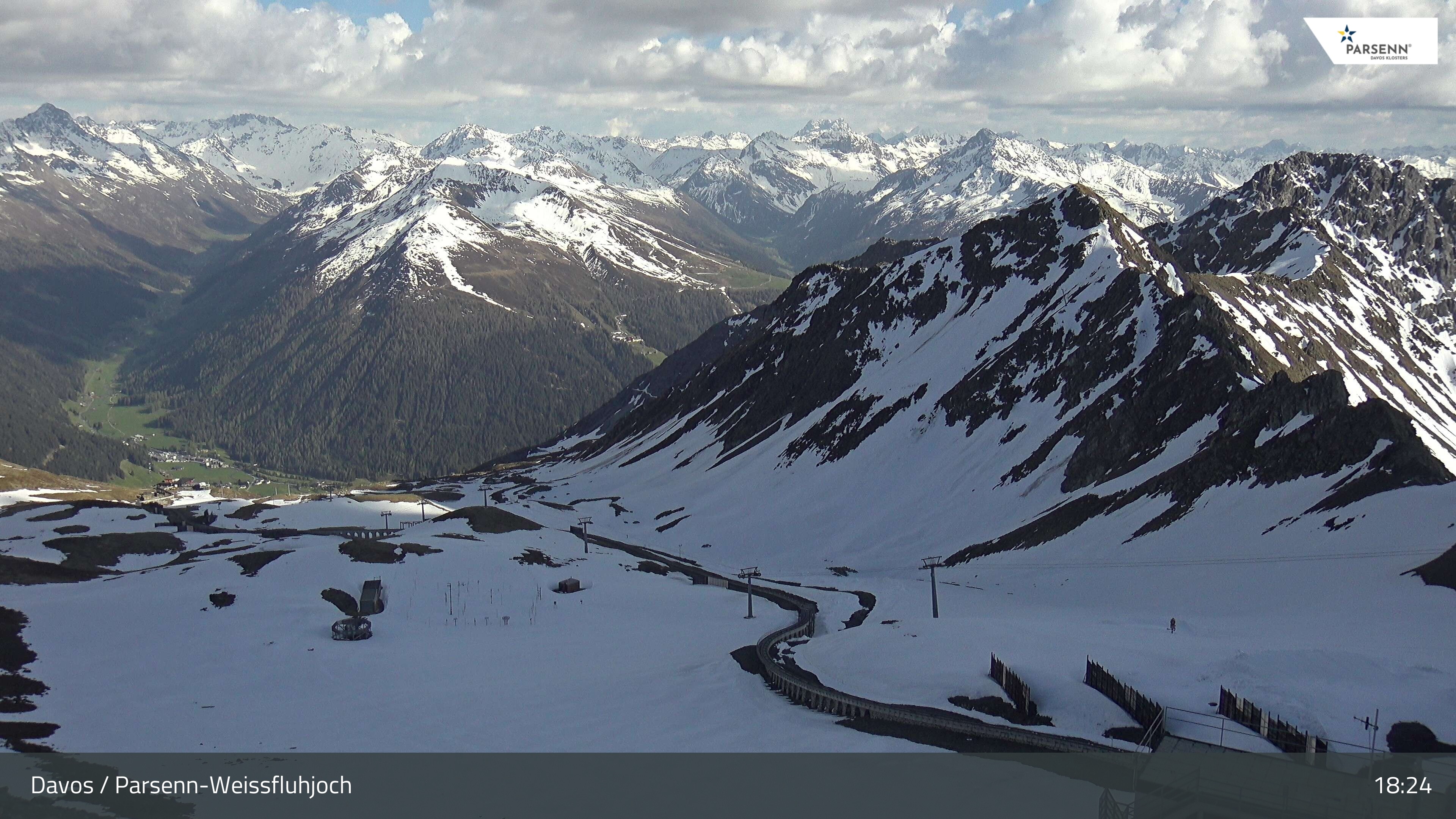 Archived image Webcam Parsenn: Blickrichtung Dorftäli