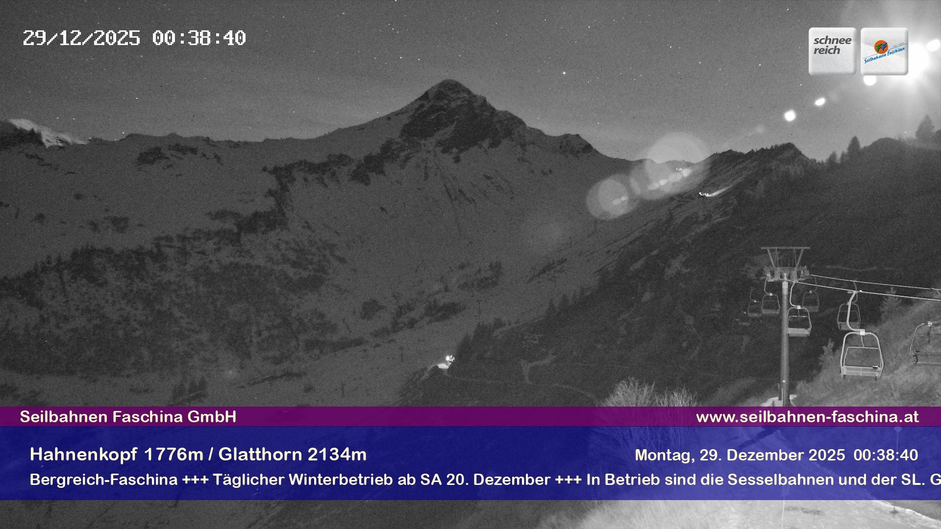Archiv Foto Webcam Blick auf das Glatthorn, Faschina