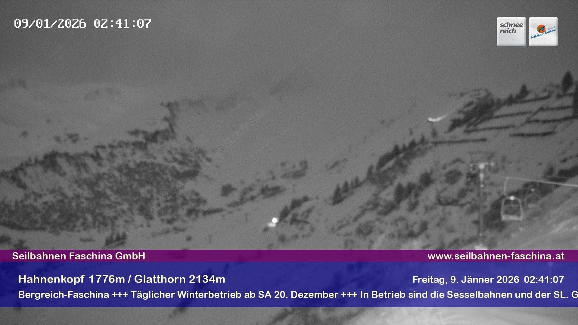 Archiv Foto Webcam Blick auf das Glatthorn, Faschina