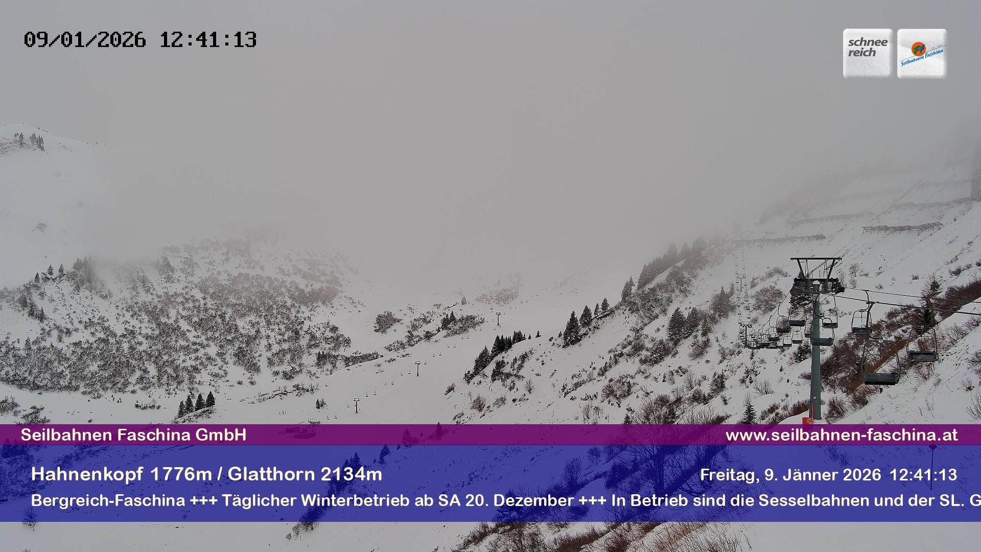 Archiv Foto Webcam Blick auf das Glatthorn, Faschina