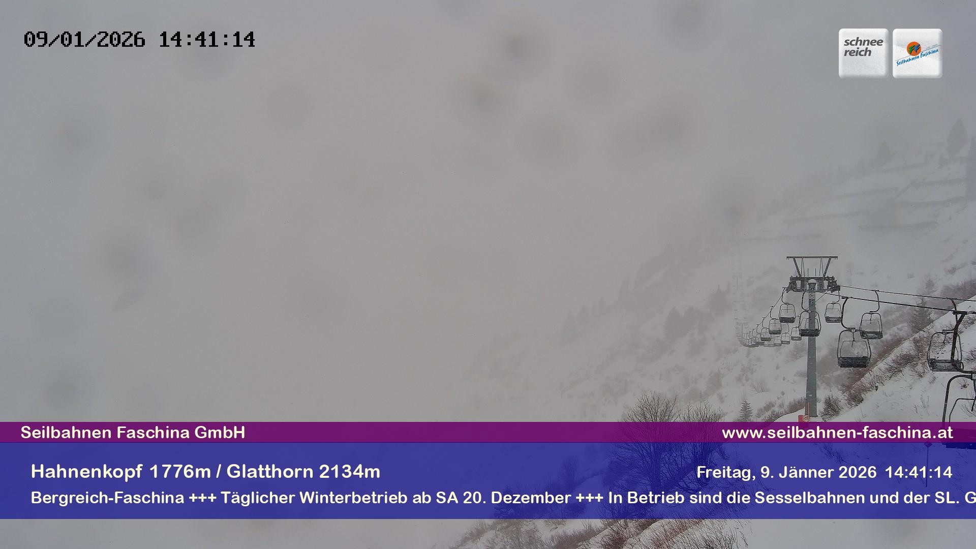 Archiv Foto Webcam Blick auf das Glatthorn, Faschina