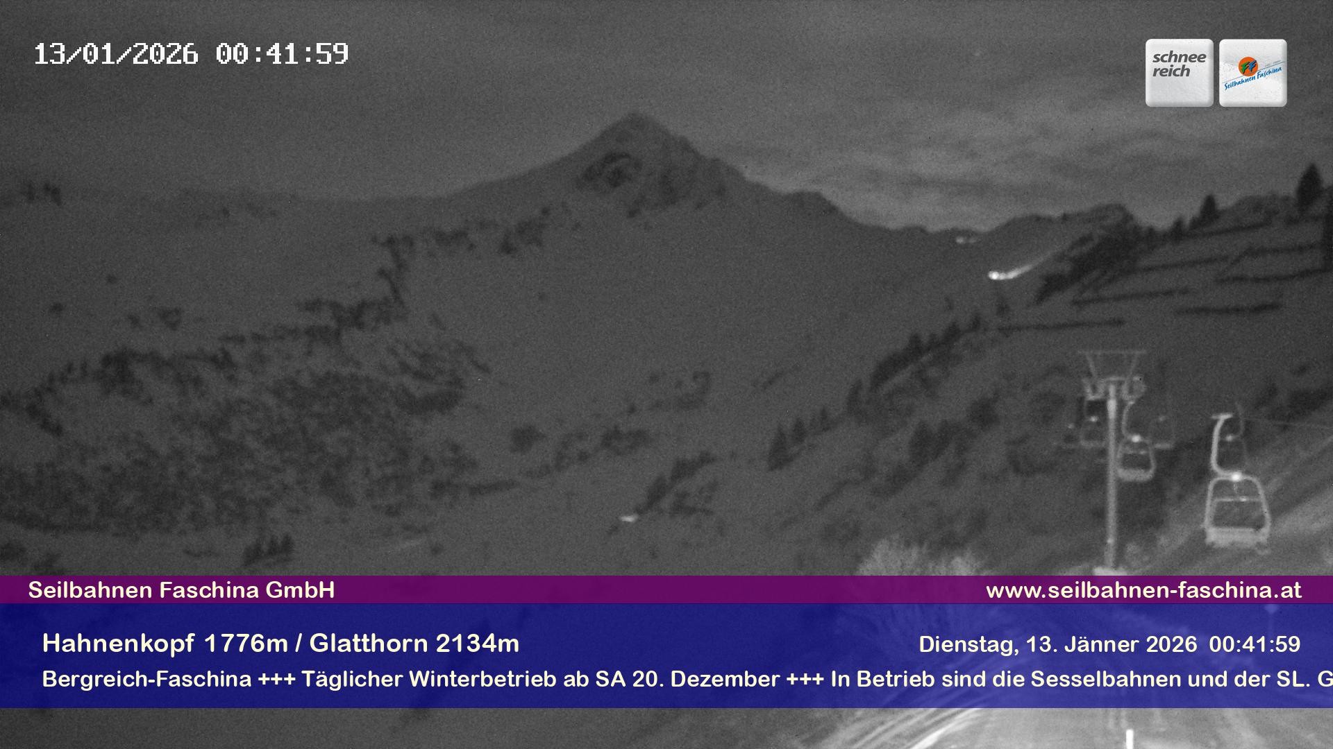 Archiv Foto Webcam Blick auf das Glatthorn, Faschina