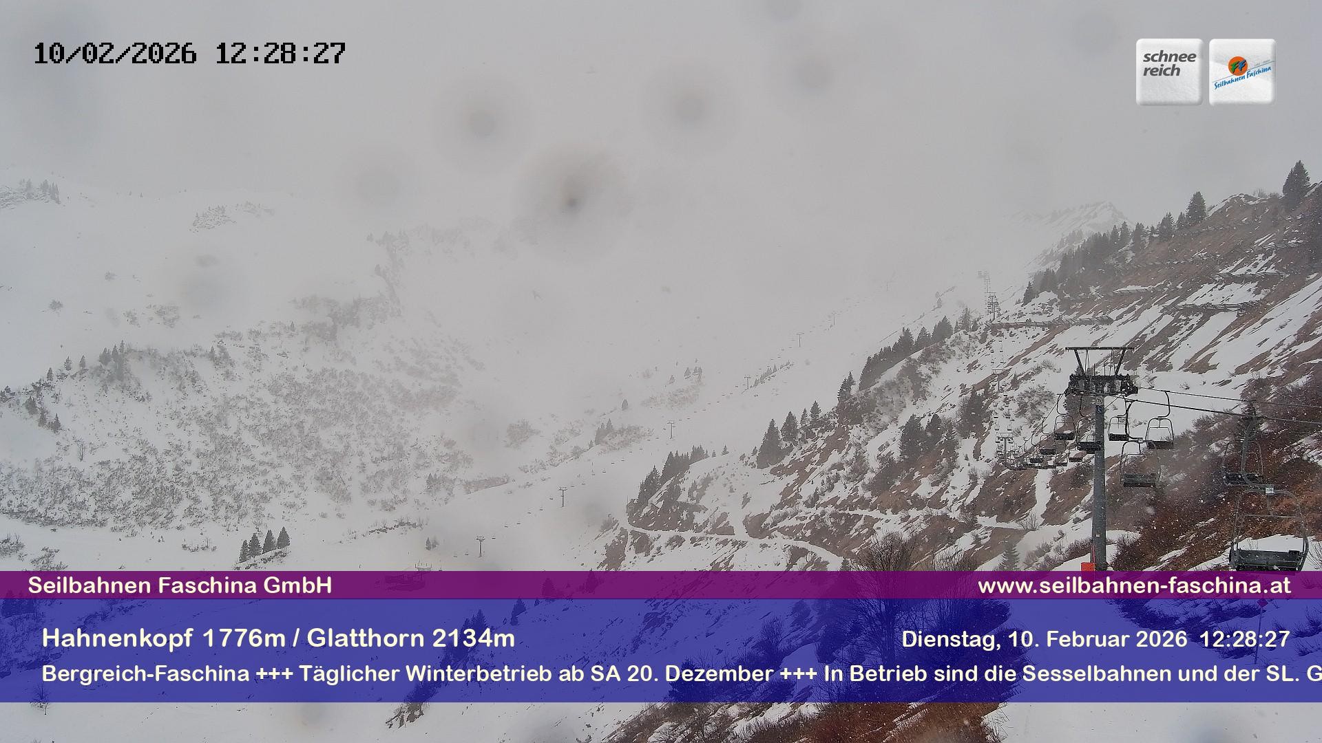 Archiv Foto Webcam Blick auf das Glatthorn, Faschina