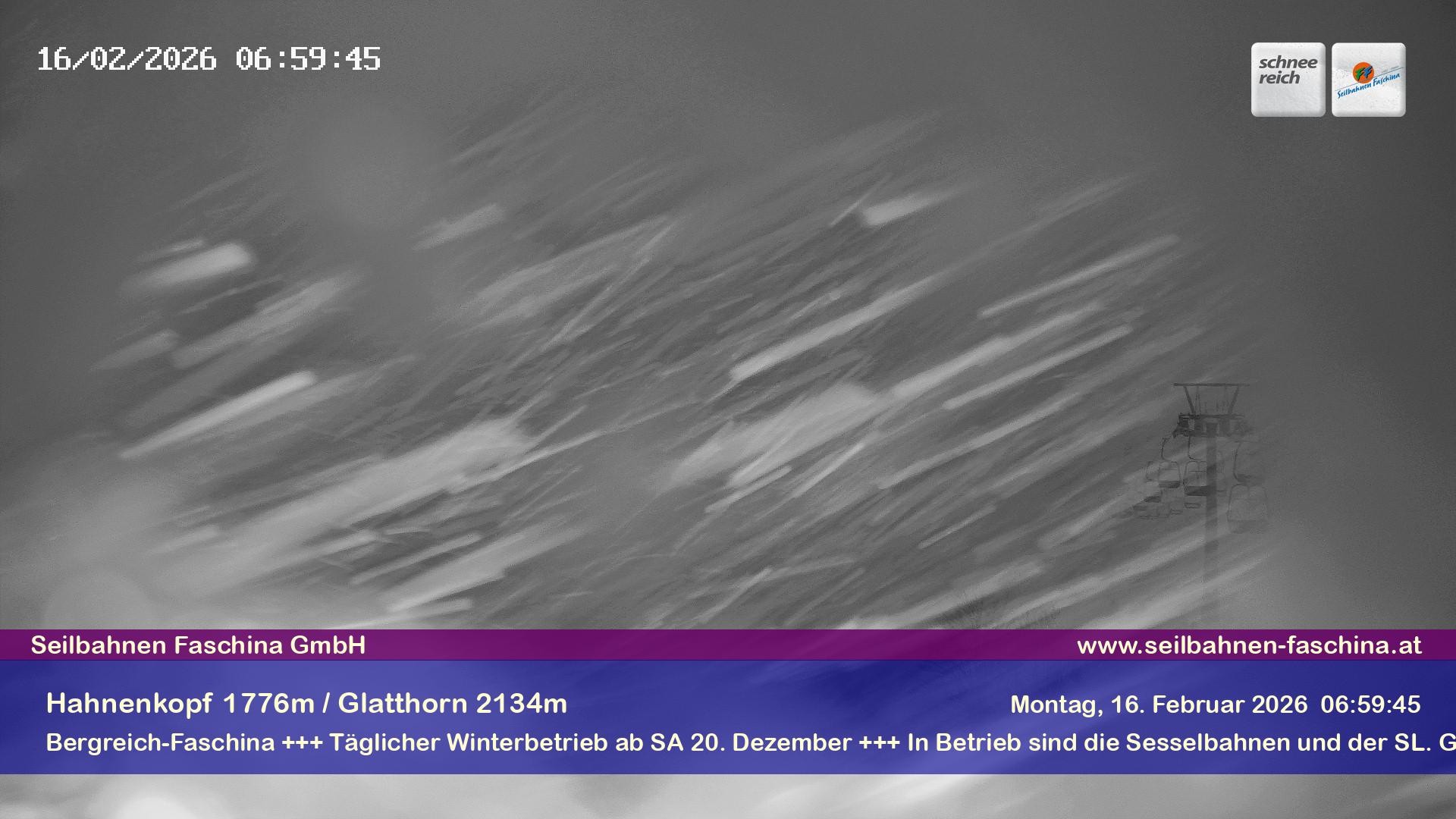 Archiv Foto Webcam Blick auf das Glatthorn, Faschina