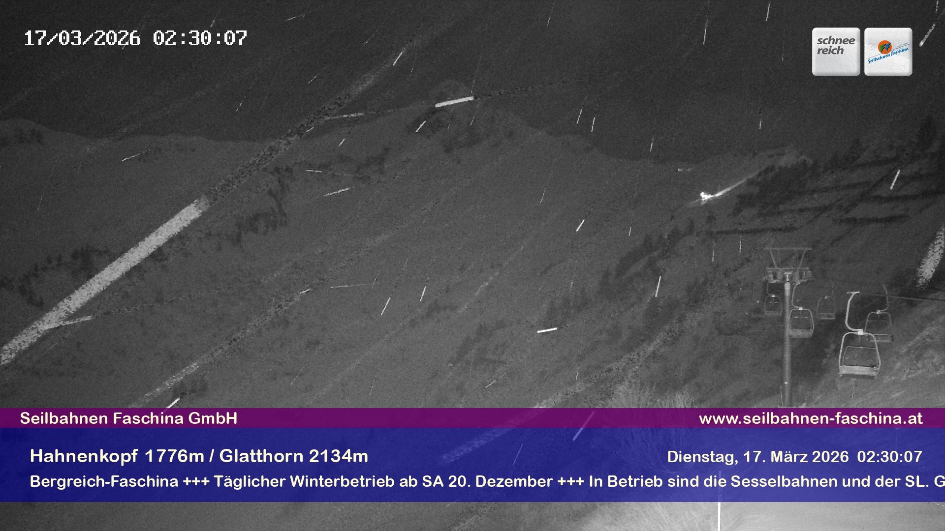 Archiv Foto Webcam Blick auf das Glatthorn, Faschina
