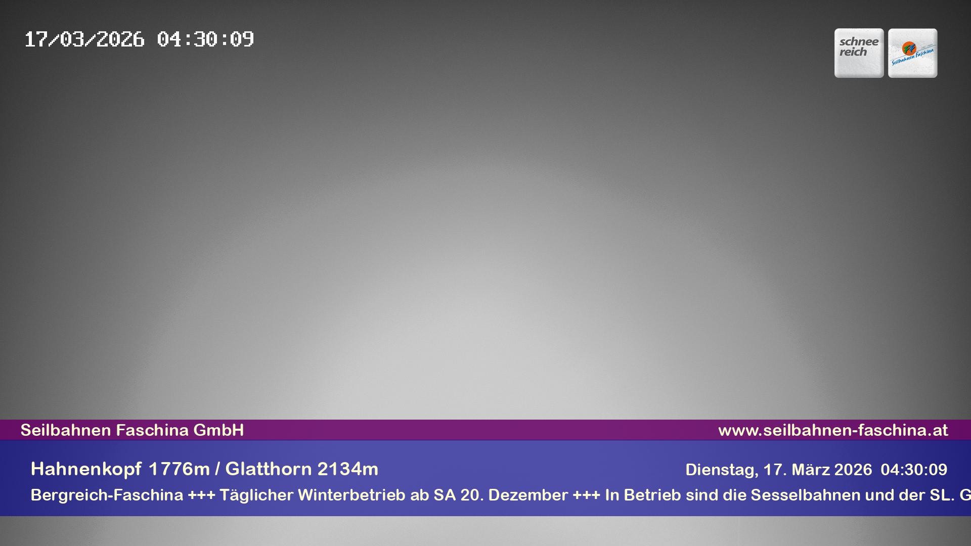 Archiv Foto Webcam Blick auf das Glatthorn, Faschina