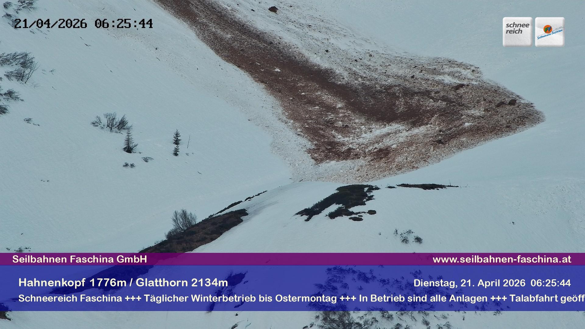 Archiv Foto Webcam Blick auf das Glatthorn, Faschina