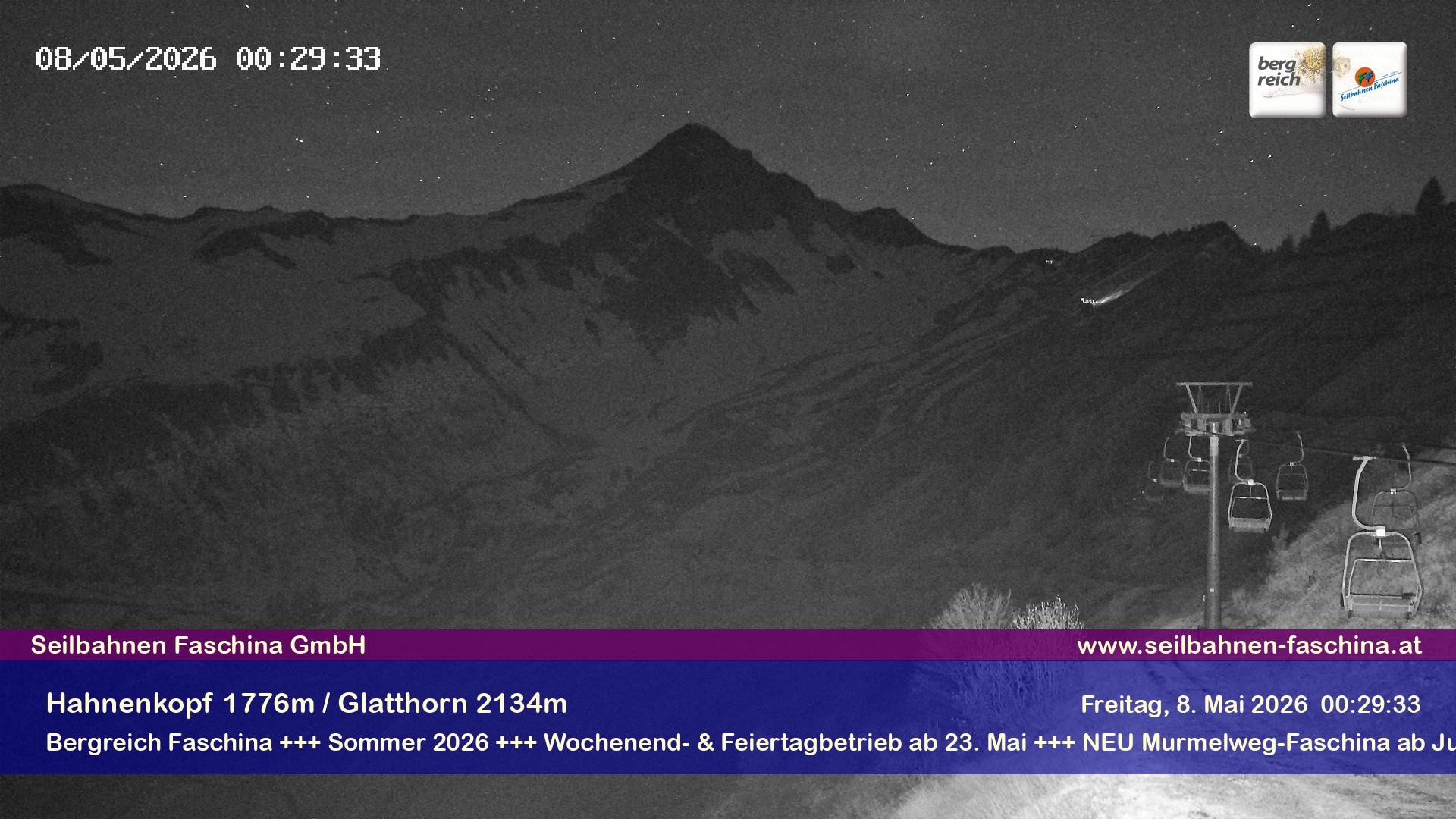 Archiv Foto Webcam Blick auf das Glatthorn, Faschina