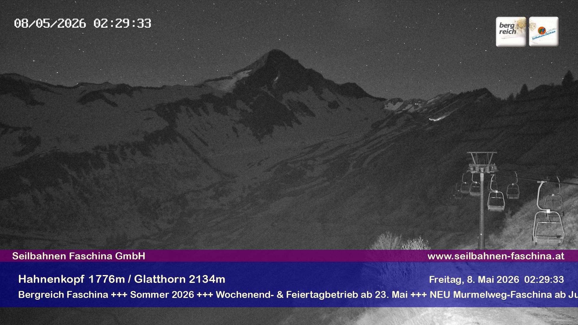 Archiv Foto Webcam Blick auf das Glatthorn, Faschina