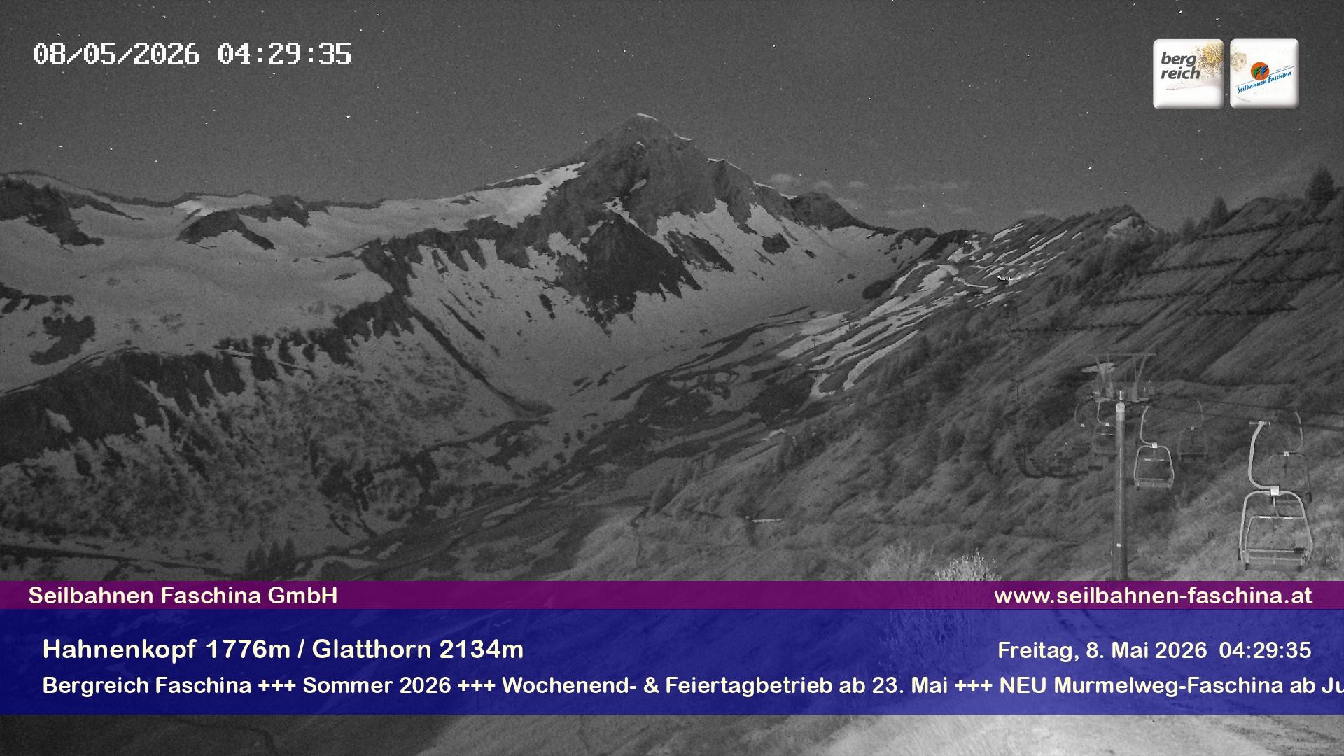 Archiv Foto Webcam Blick auf das Glatthorn, Faschina