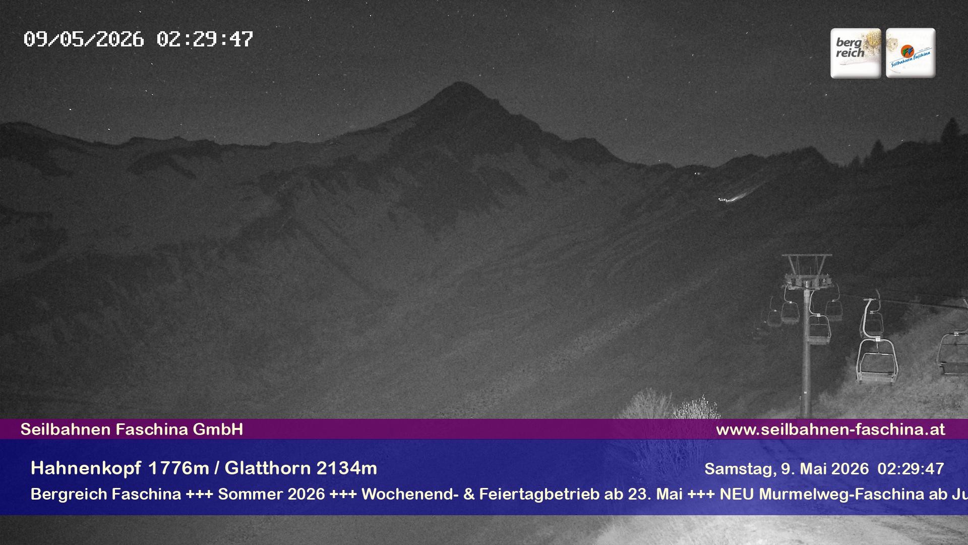 Archiv Foto Webcam Blick auf das Glatthorn, Faschina