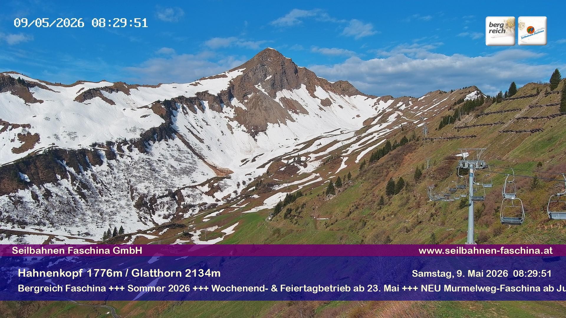 Archiv Foto Webcam Blick auf das Glatthorn, Faschina