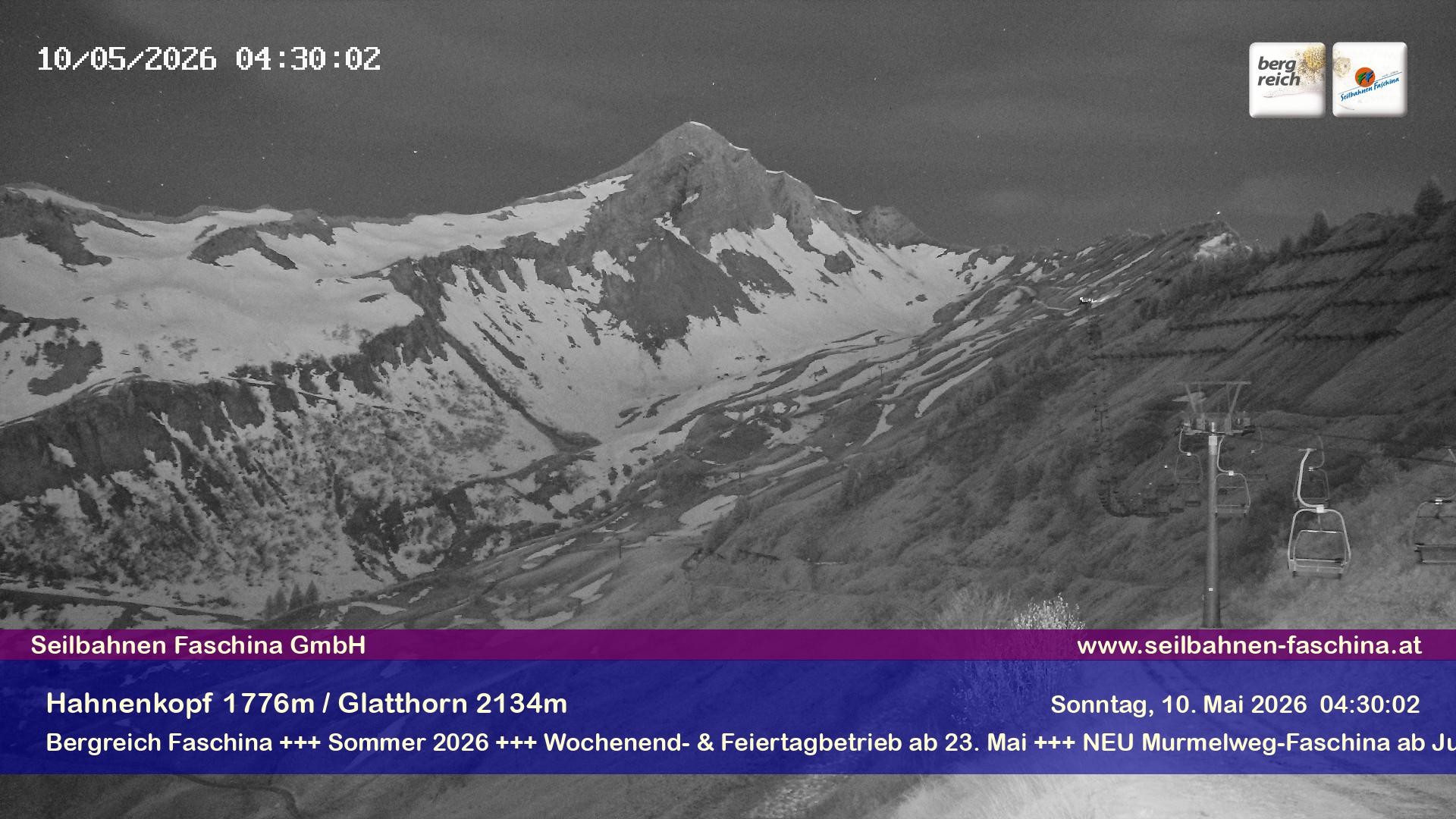 Archiv Foto Webcam Blick auf das Glatthorn, Faschina