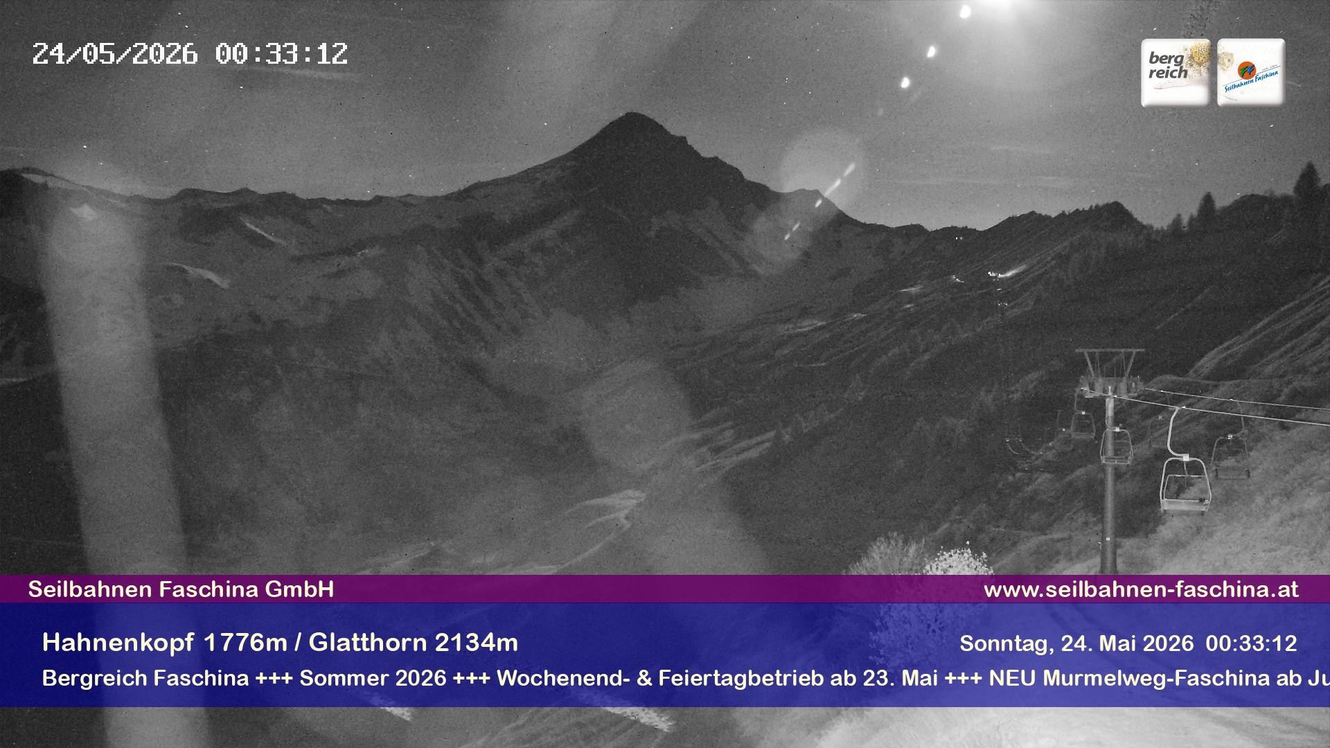 Archiv Foto Webcam Blick auf das Glatthorn, Faschina