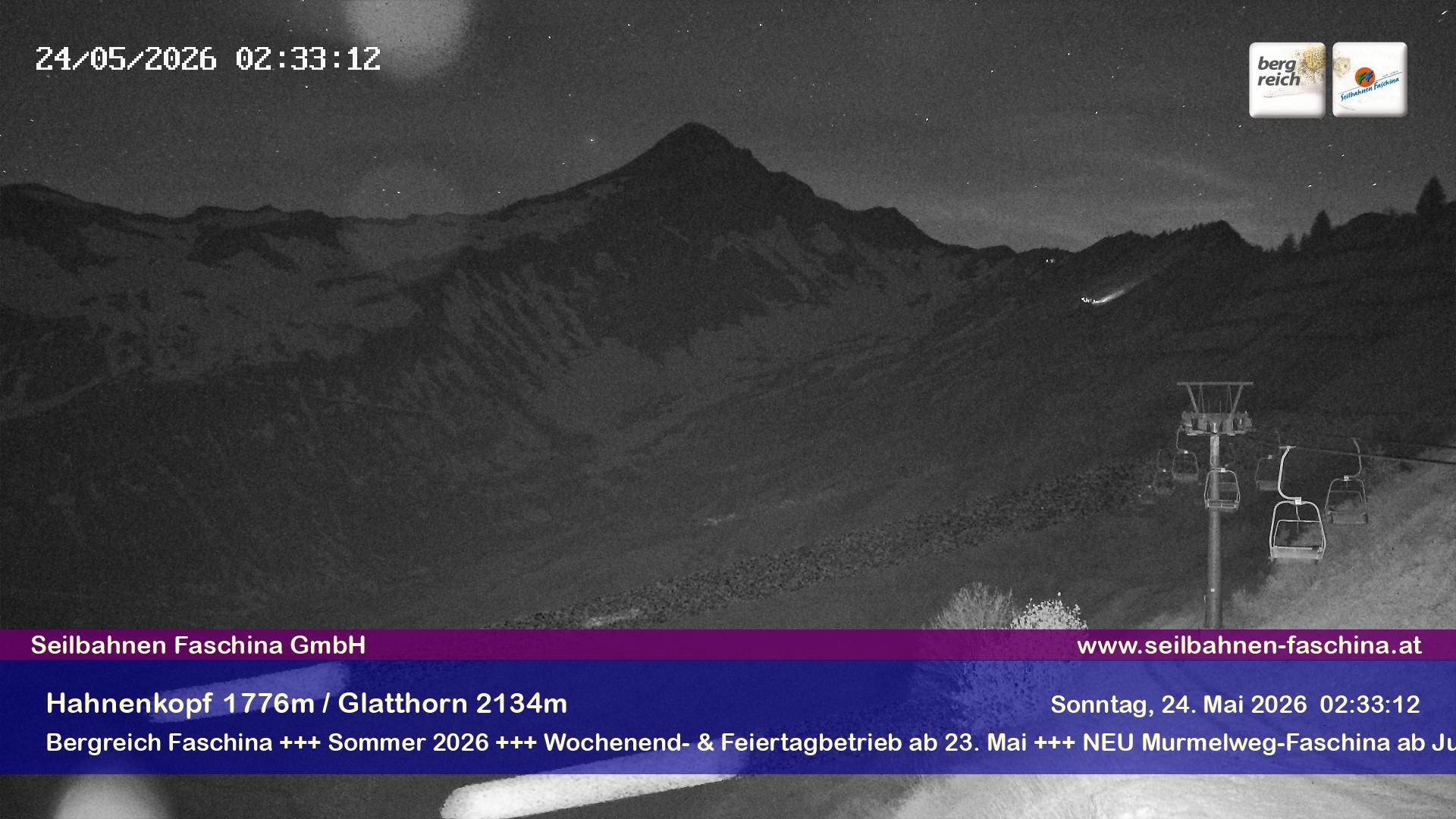 Archiv Foto Webcam Blick auf das Glatthorn, Faschina