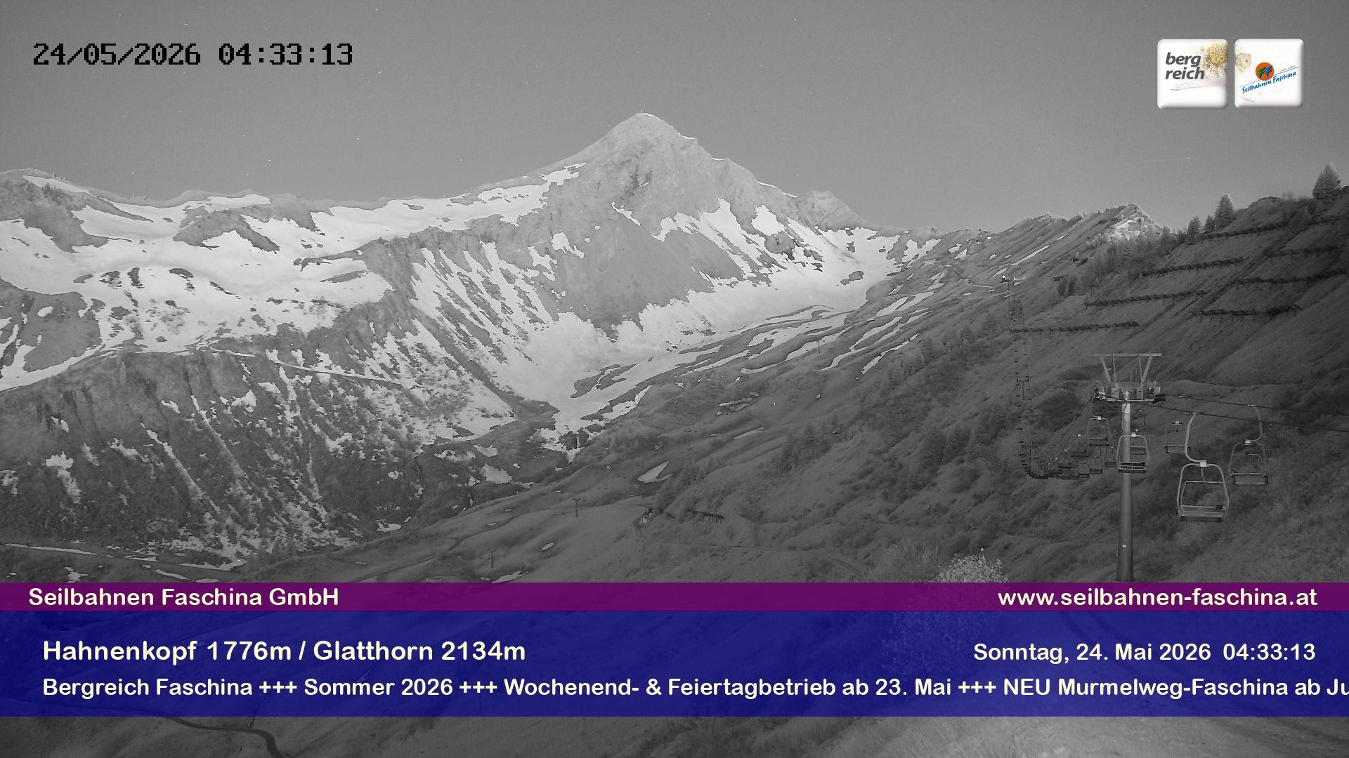 Archiv Foto Webcam Blick auf das Glatthorn, Faschina