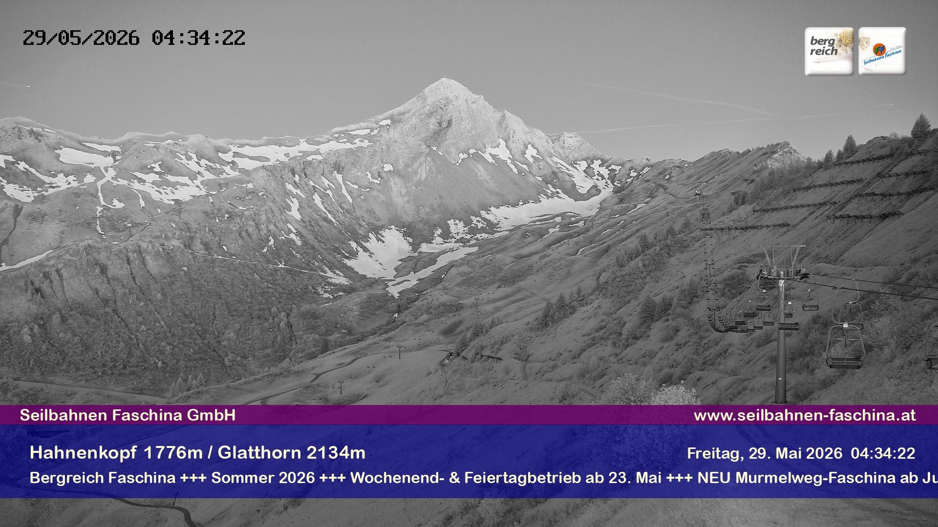 Archiv Foto Webcam Blick auf das Glatthorn, Faschina