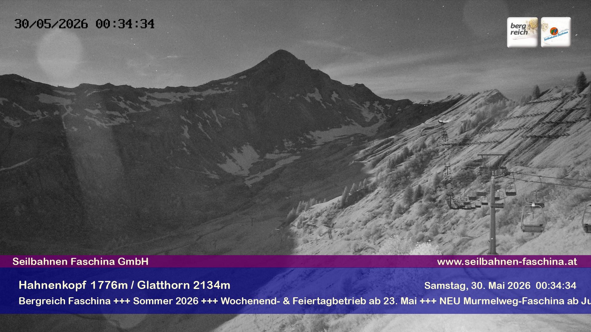 Archiv Foto Webcam Blick auf das Glatthorn, Faschina