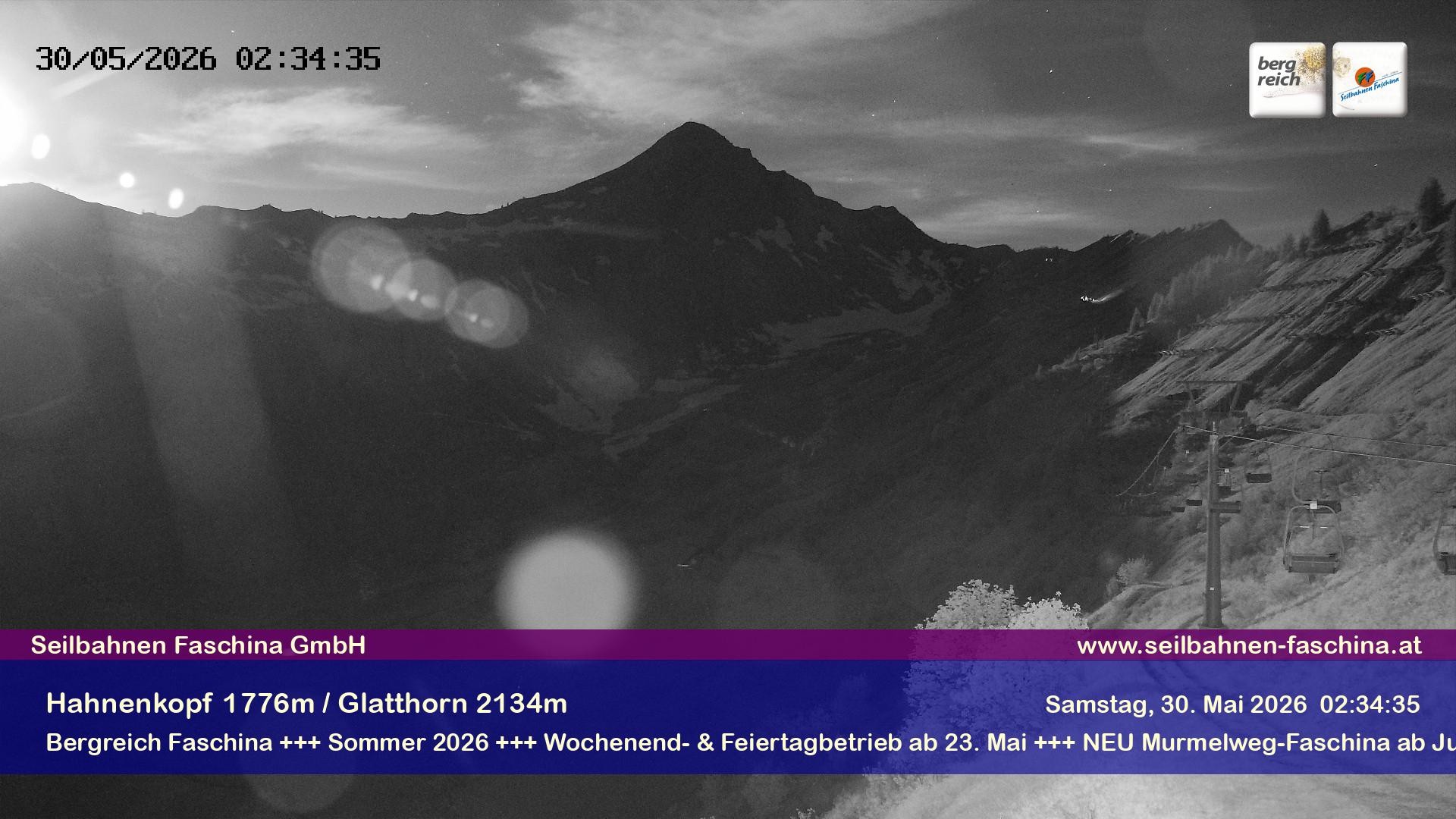 Archiv Foto Webcam Blick auf das Glatthorn, Faschina