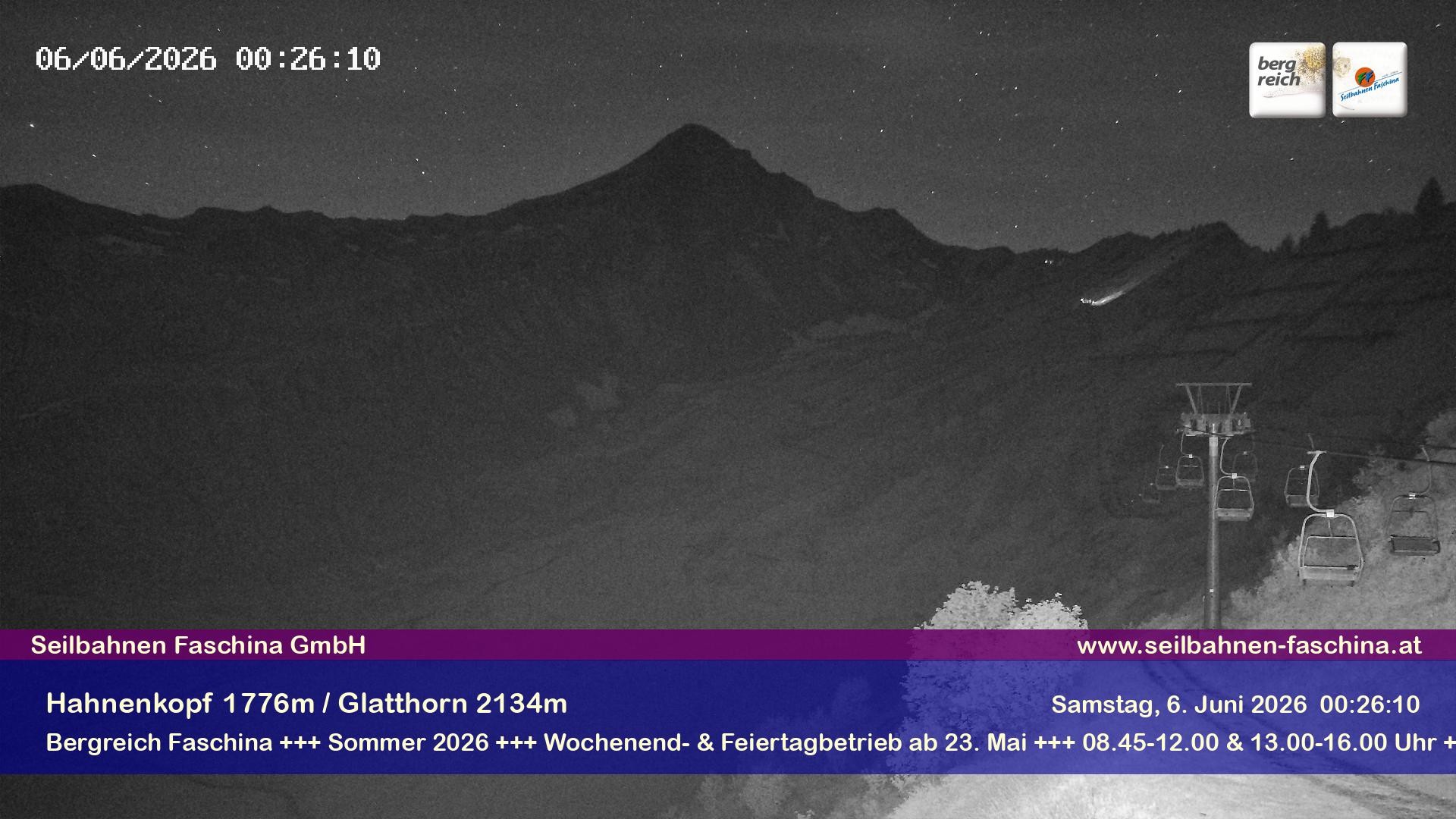 Archiv Foto Webcam Blick auf das Glatthorn, Faschina