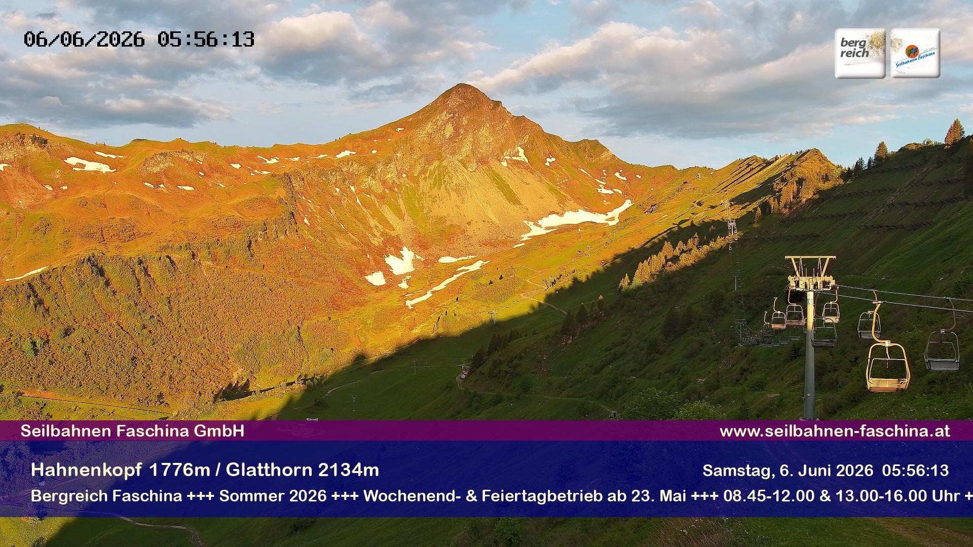 Archiv Foto Webcam Blick auf das Glatthorn, Faschina