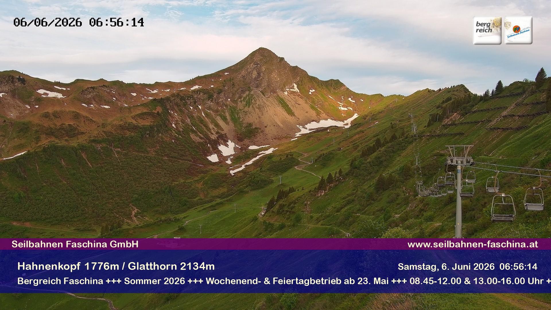 Archiv Foto Webcam Blick auf das Glatthorn, Faschina