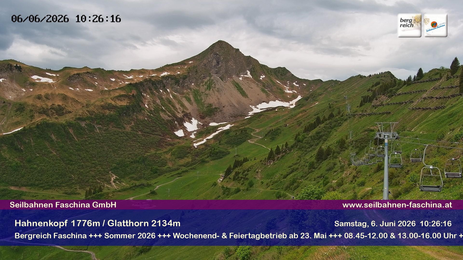 Archiv Foto Webcam Blick auf das Glatthorn, Faschina