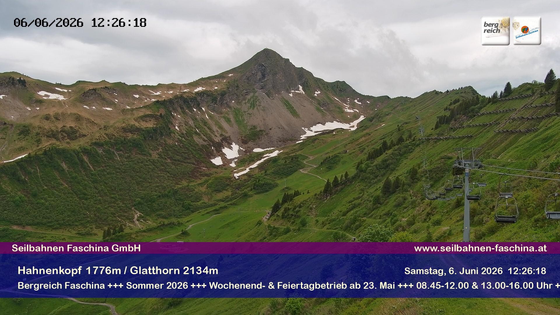 Archiv Foto Webcam Blick auf das Glatthorn, Faschina