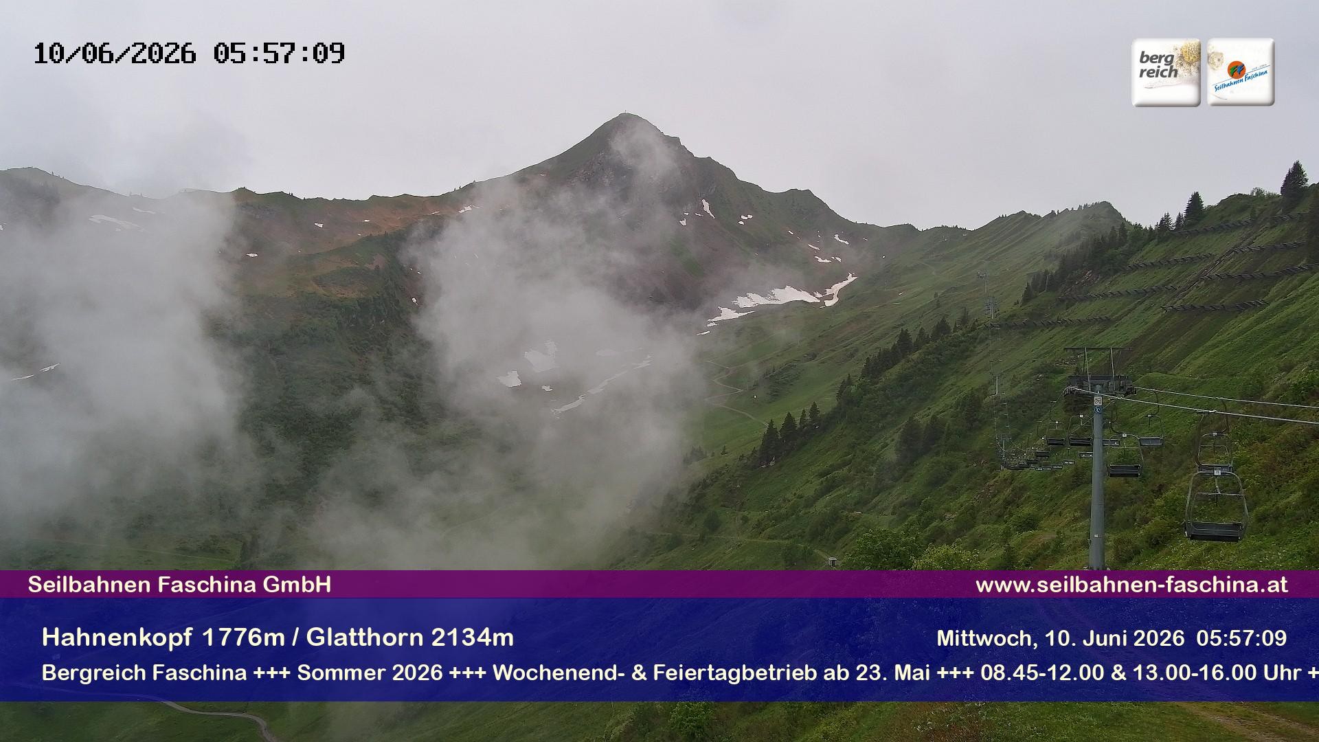 Archiv Foto Webcam Blick auf das Glatthorn, Faschina