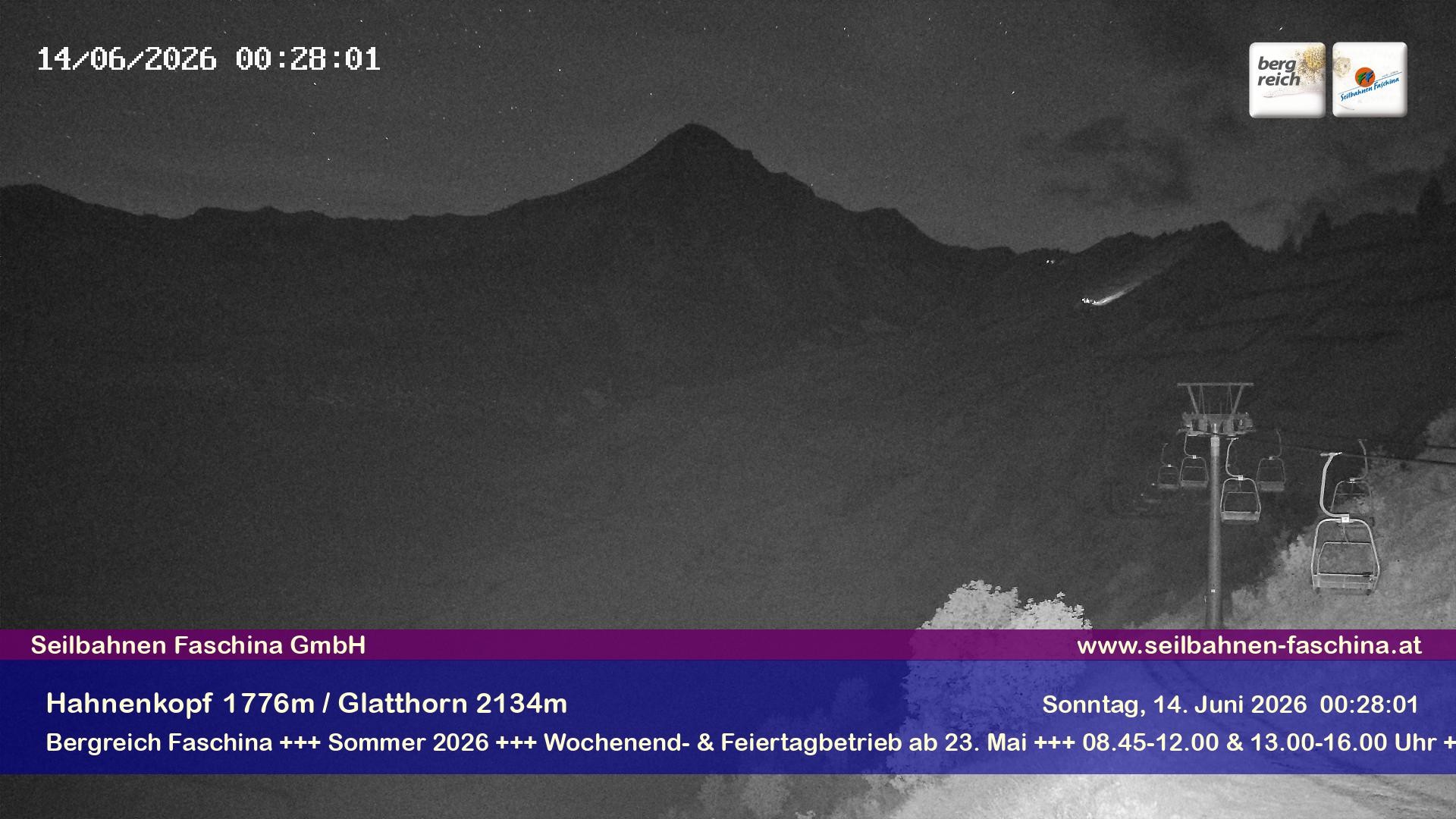 Archiv Foto Webcam Blick auf das Glatthorn, Faschina