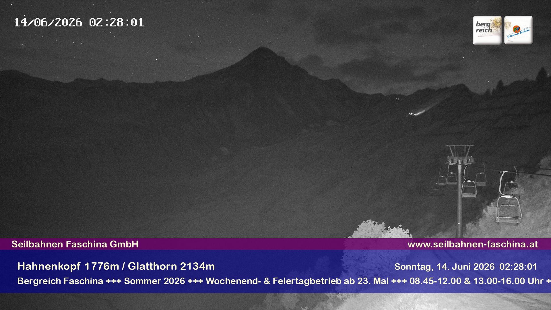 Archiv Foto Webcam Blick auf das Glatthorn, Faschina