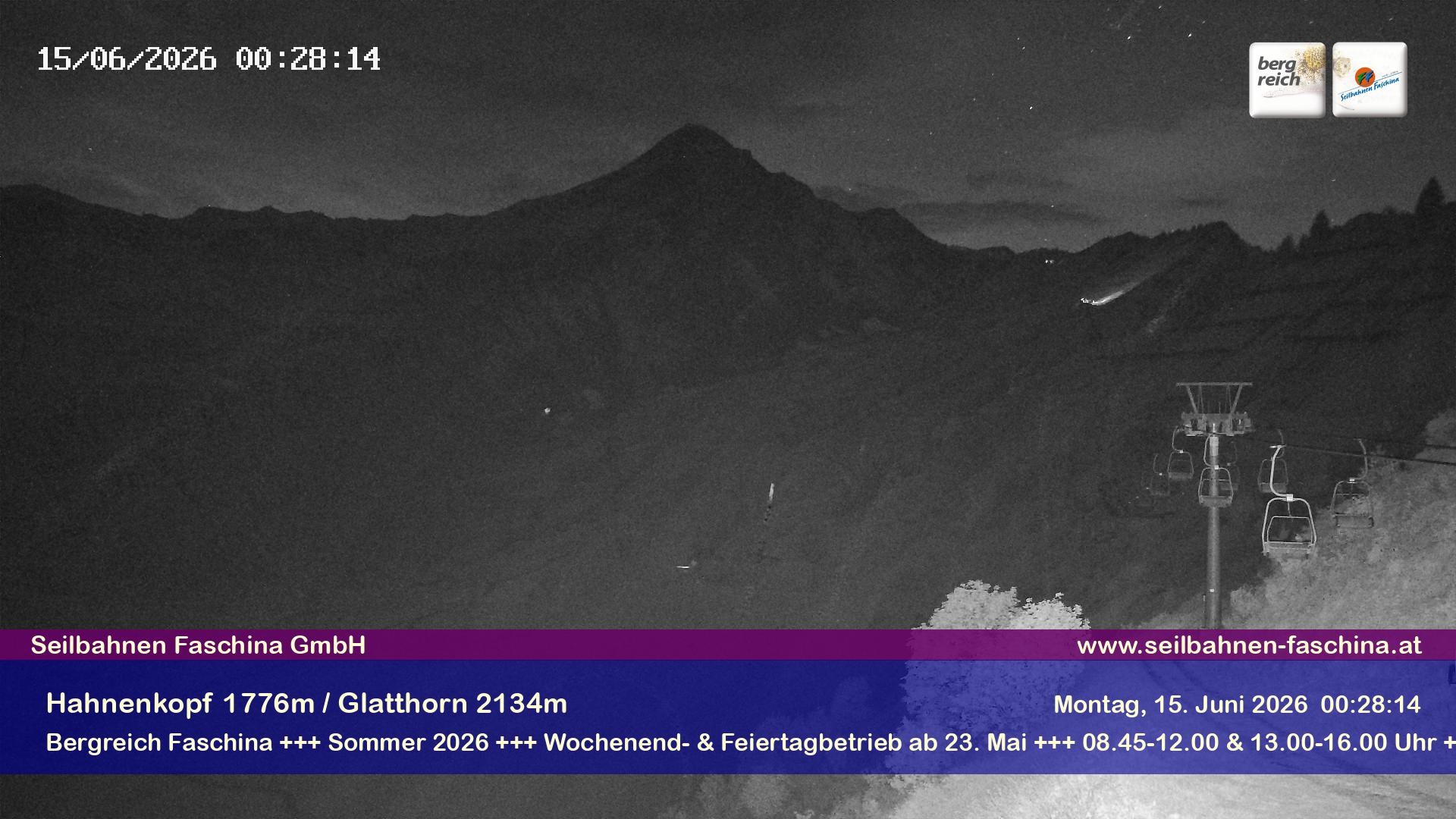 Archiv Foto Webcam Blick auf das Glatthorn, Faschina