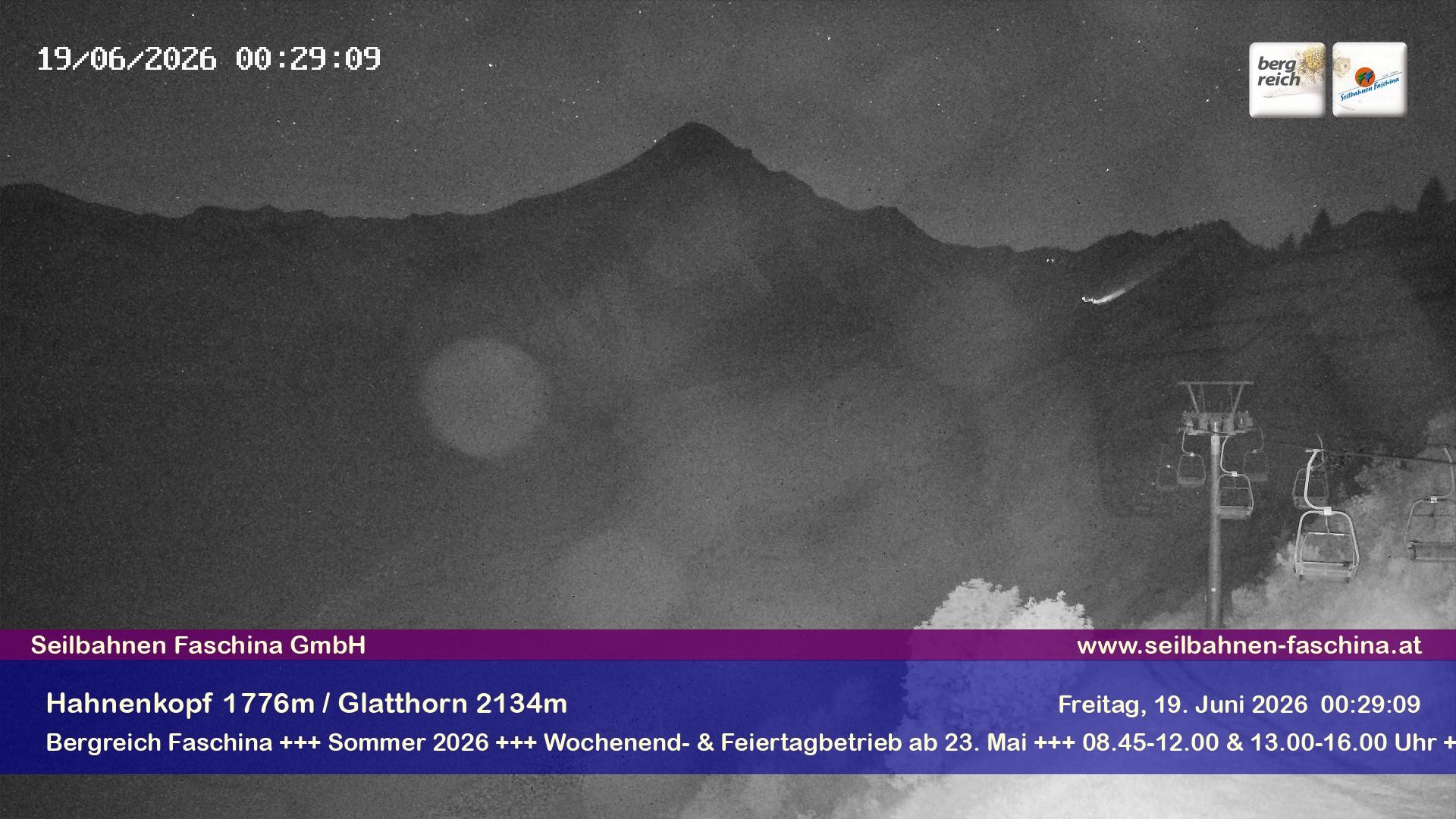 Archiv Foto Webcam Blick auf das Glatthorn, Faschina