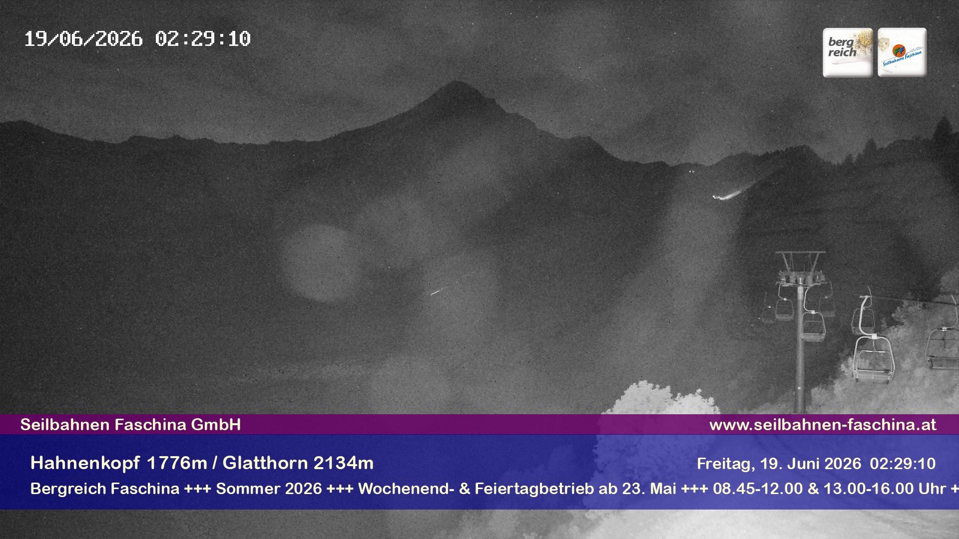 Archiv Foto Webcam Blick auf das Glatthorn, Faschina
