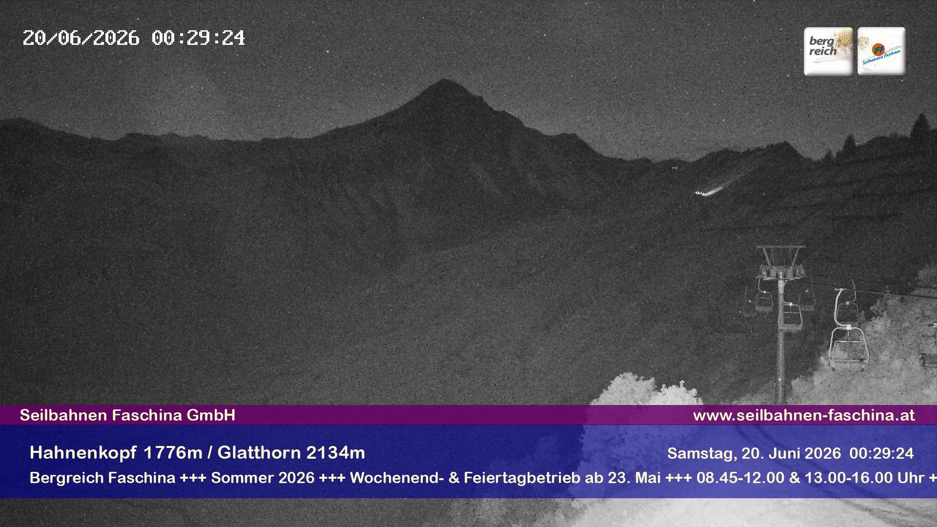 Archiv Foto Webcam Blick auf das Glatthorn, Faschina