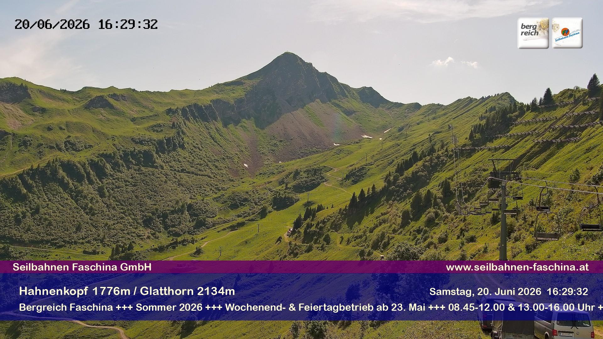Archiv Foto Webcam Blick auf das Glatthorn, Faschina