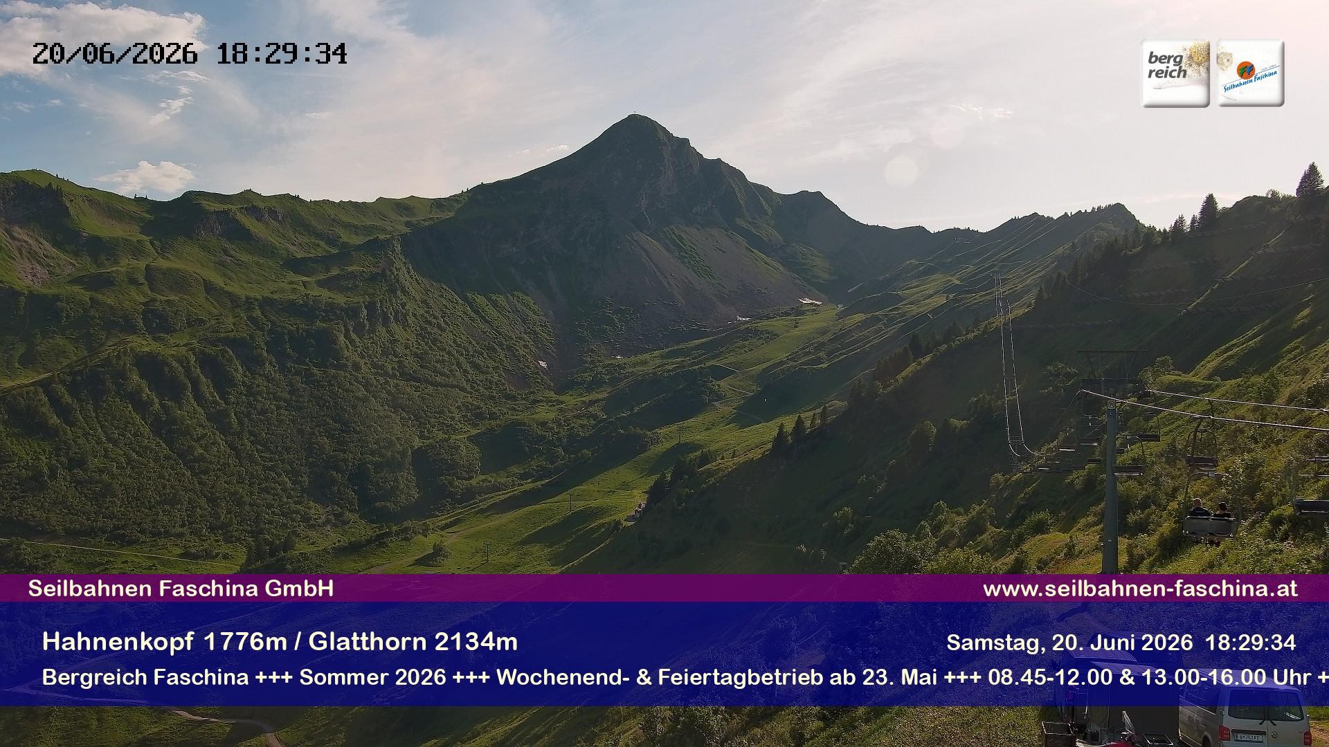 Archiv Foto Webcam Blick auf das Glatthorn, Faschina