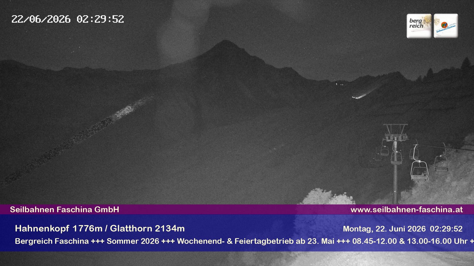 Archiv Foto Webcam Blick auf das Glatthorn, Faschina