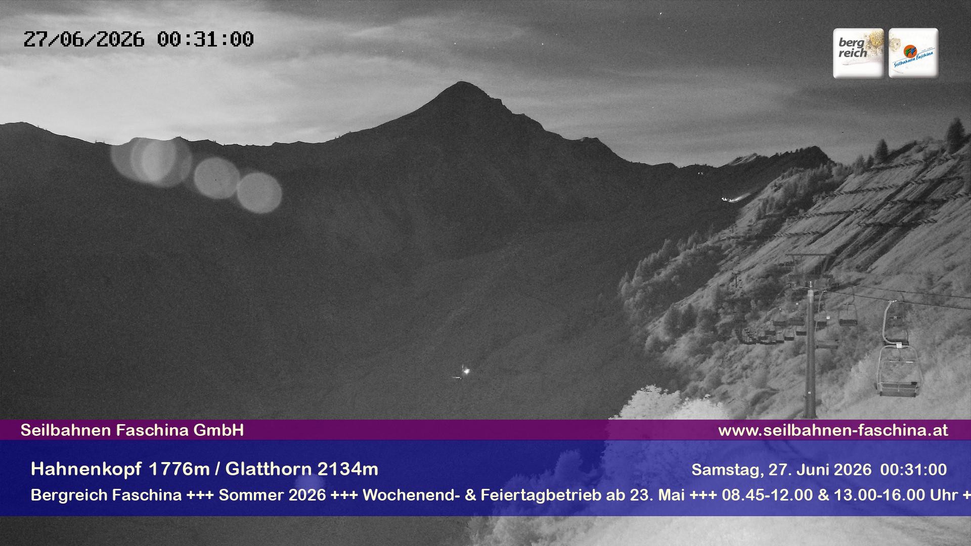 Archiv Foto Webcam Blick auf das Glatthorn, Faschina