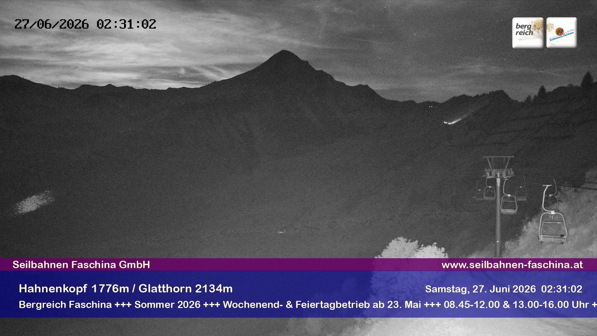 Archiv Foto Webcam Blick auf das Glatthorn, Faschina