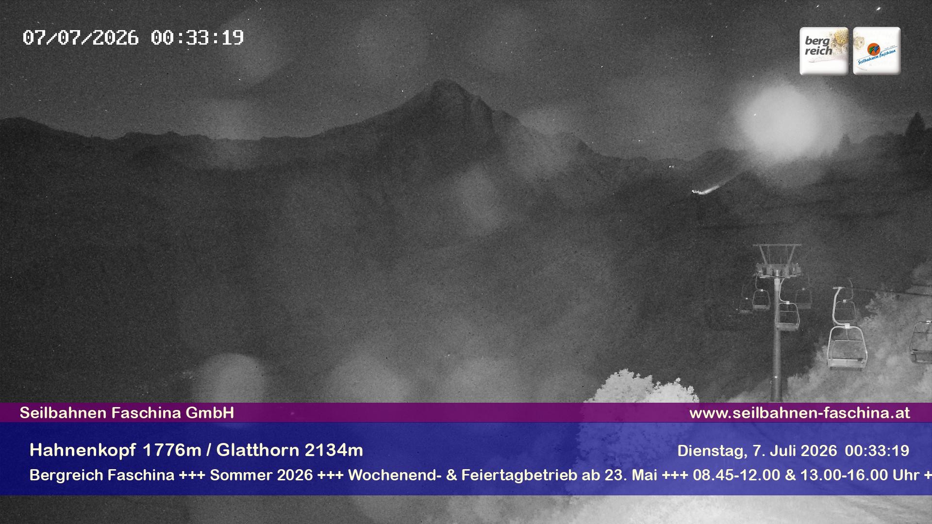 Archiv Foto Webcam Blick auf das Glatthorn, Faschina