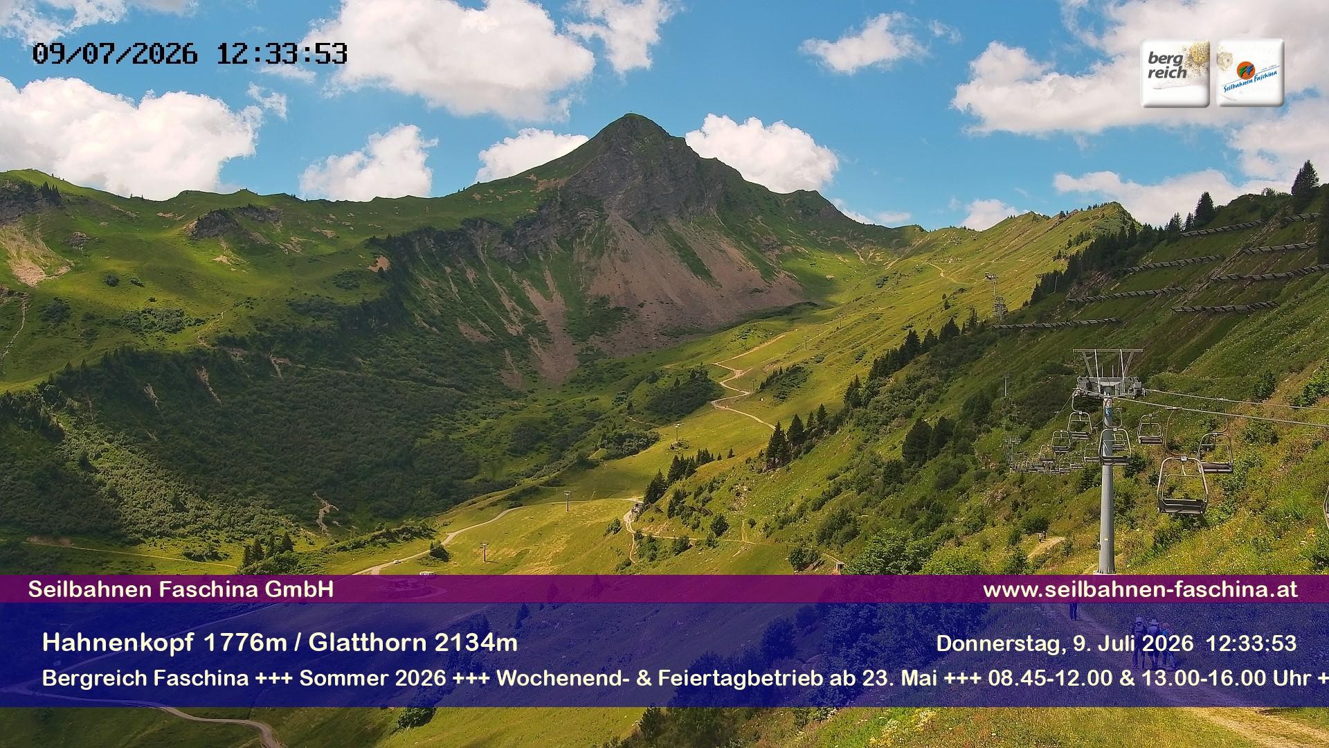 Archiv Foto Webcam Blick auf das Glatthorn, Faschina