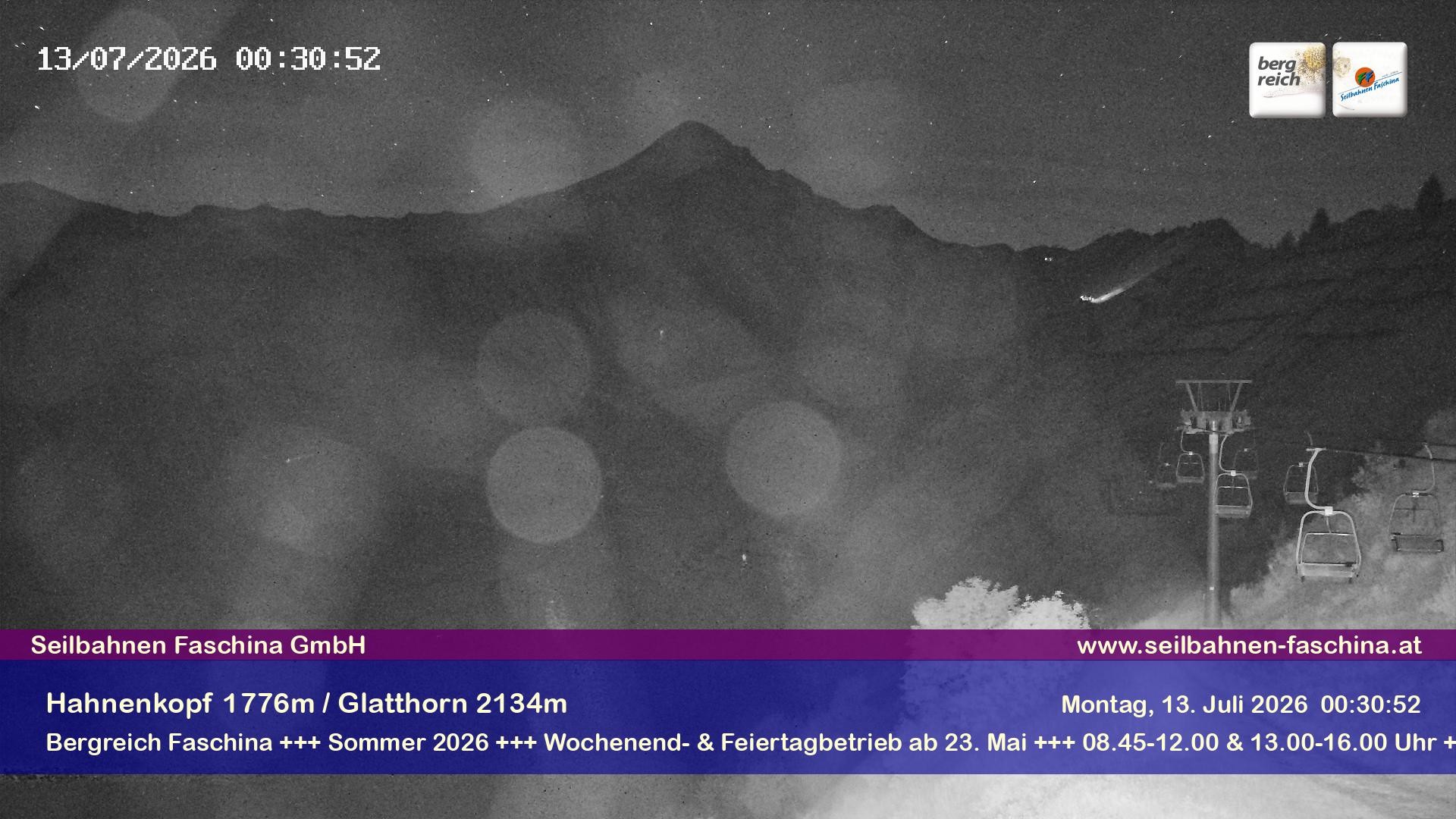 Archiv Foto Webcam Blick auf das Glatthorn, Faschina