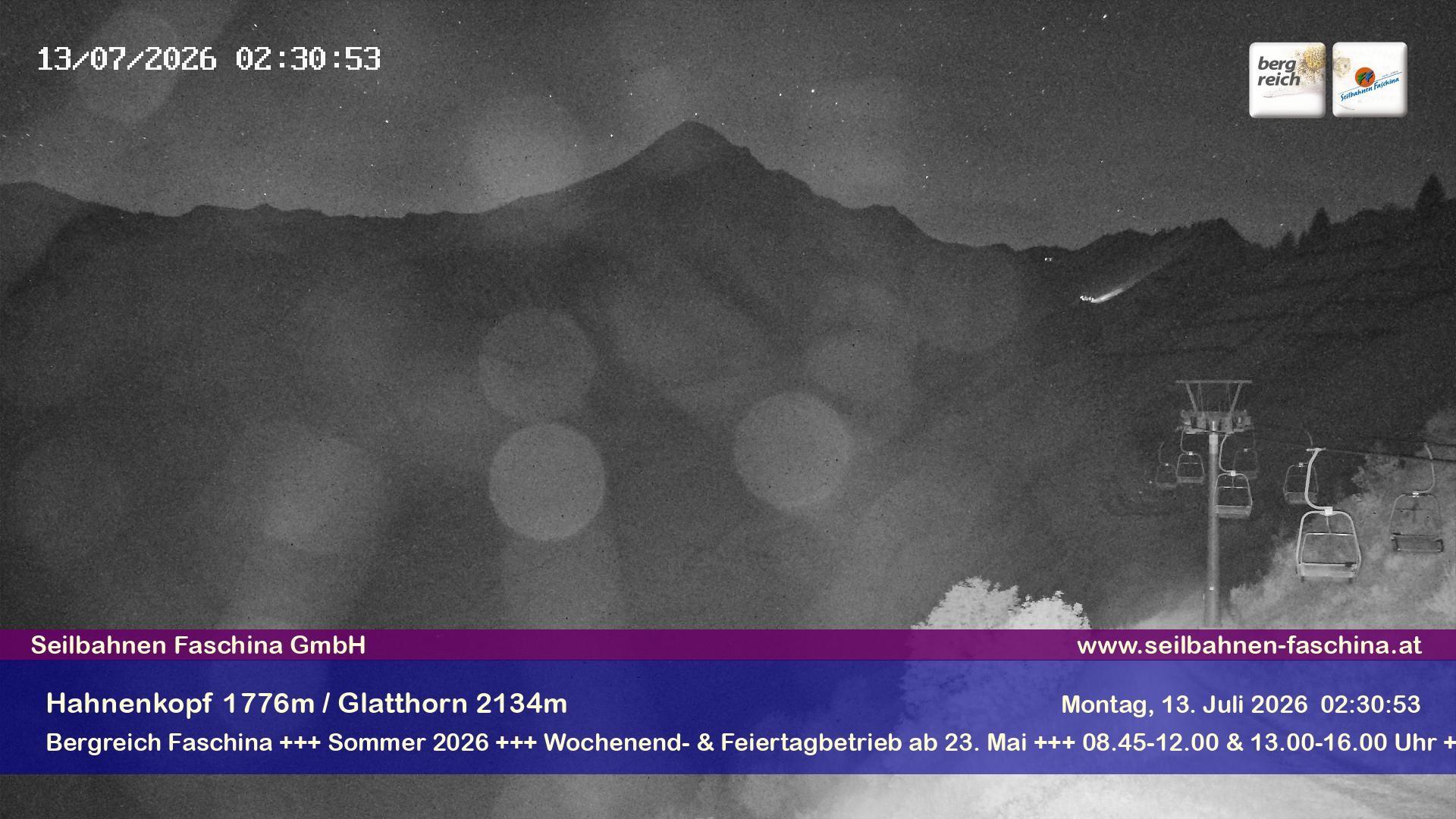 Archiv Foto Webcam Blick auf das Glatthorn, Faschina
