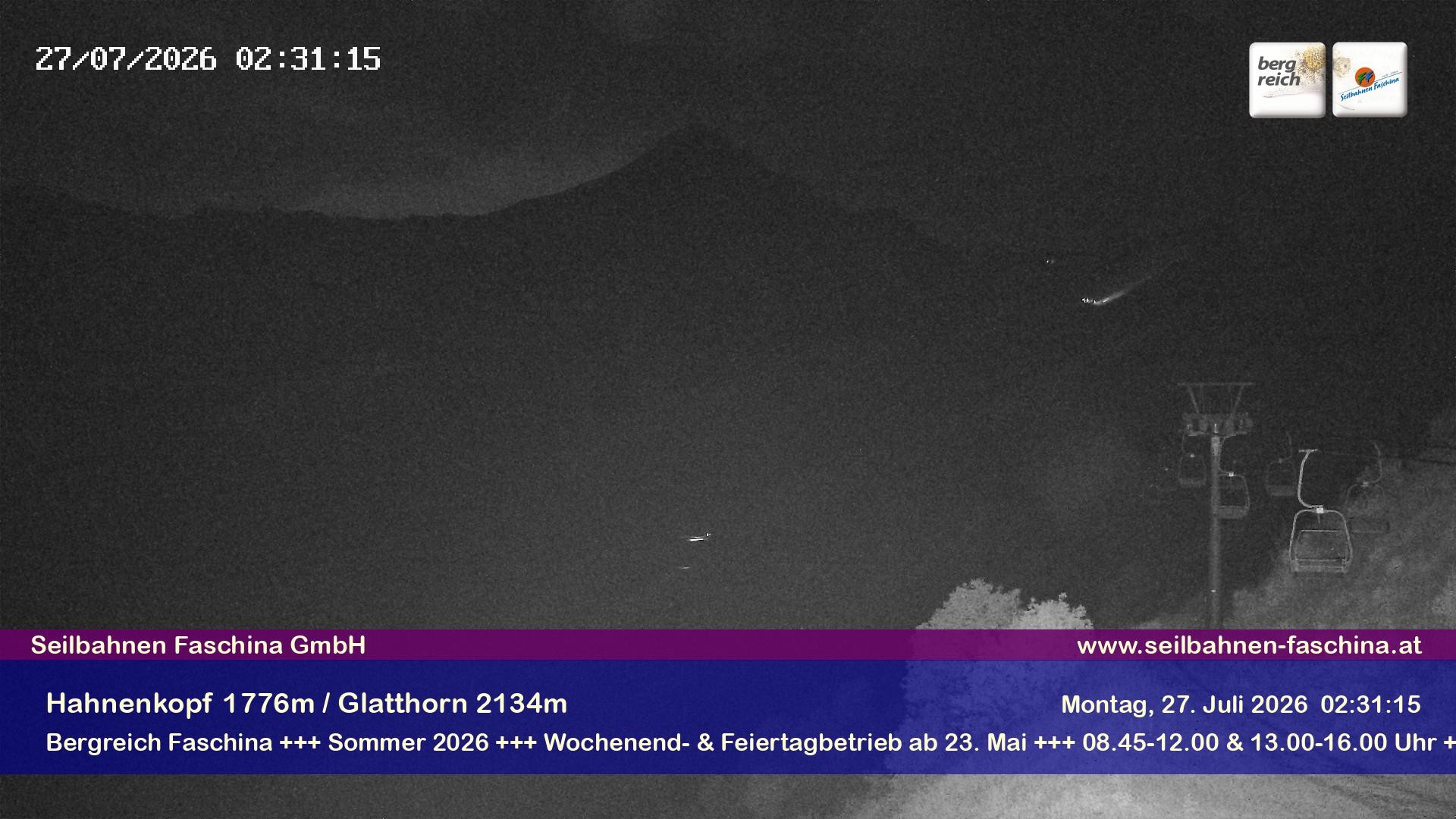 Archiv Foto Webcam Blick auf das Glatthorn, Faschina