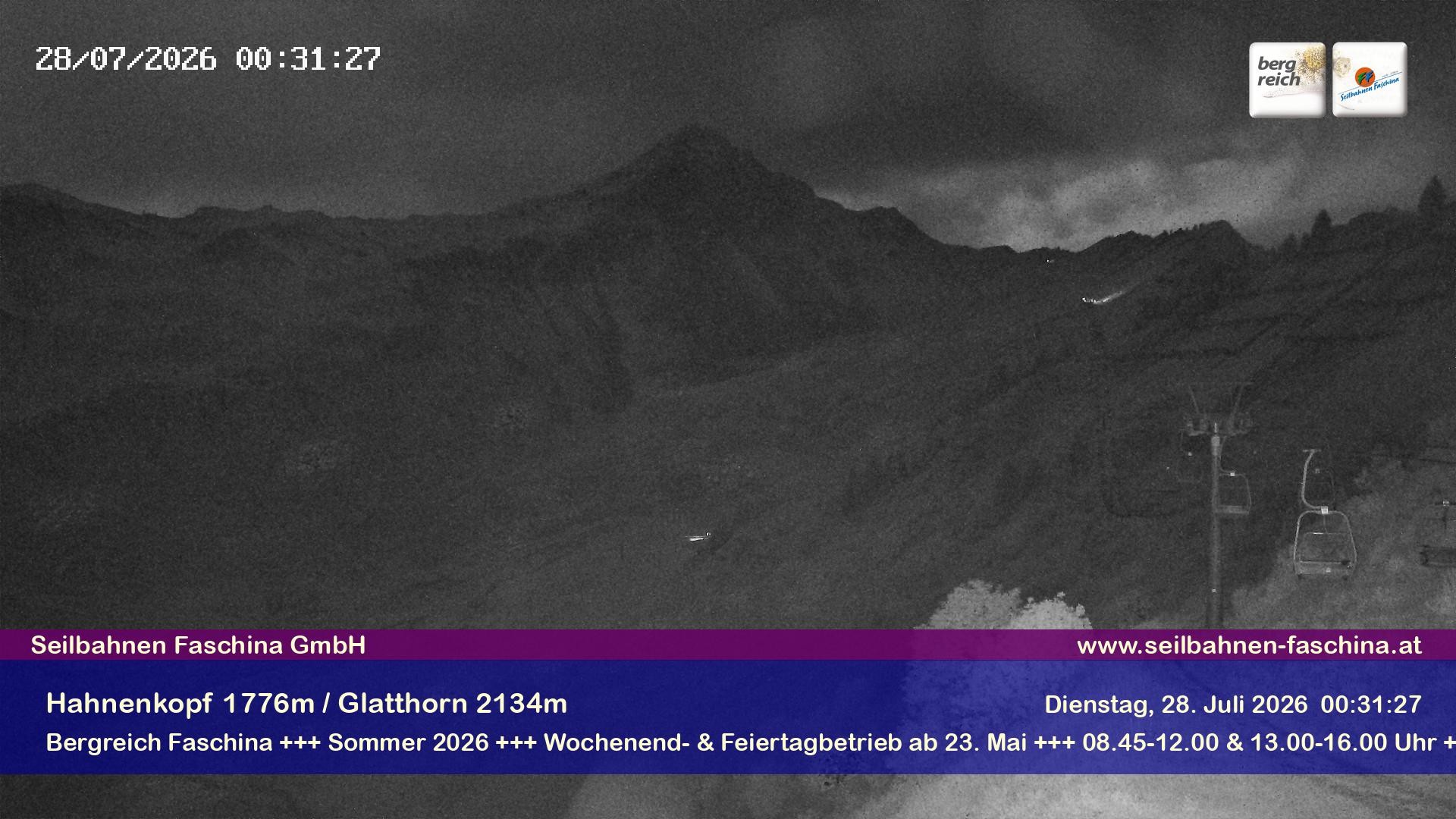 Archiv Foto Webcam Blick auf das Glatthorn, Faschina